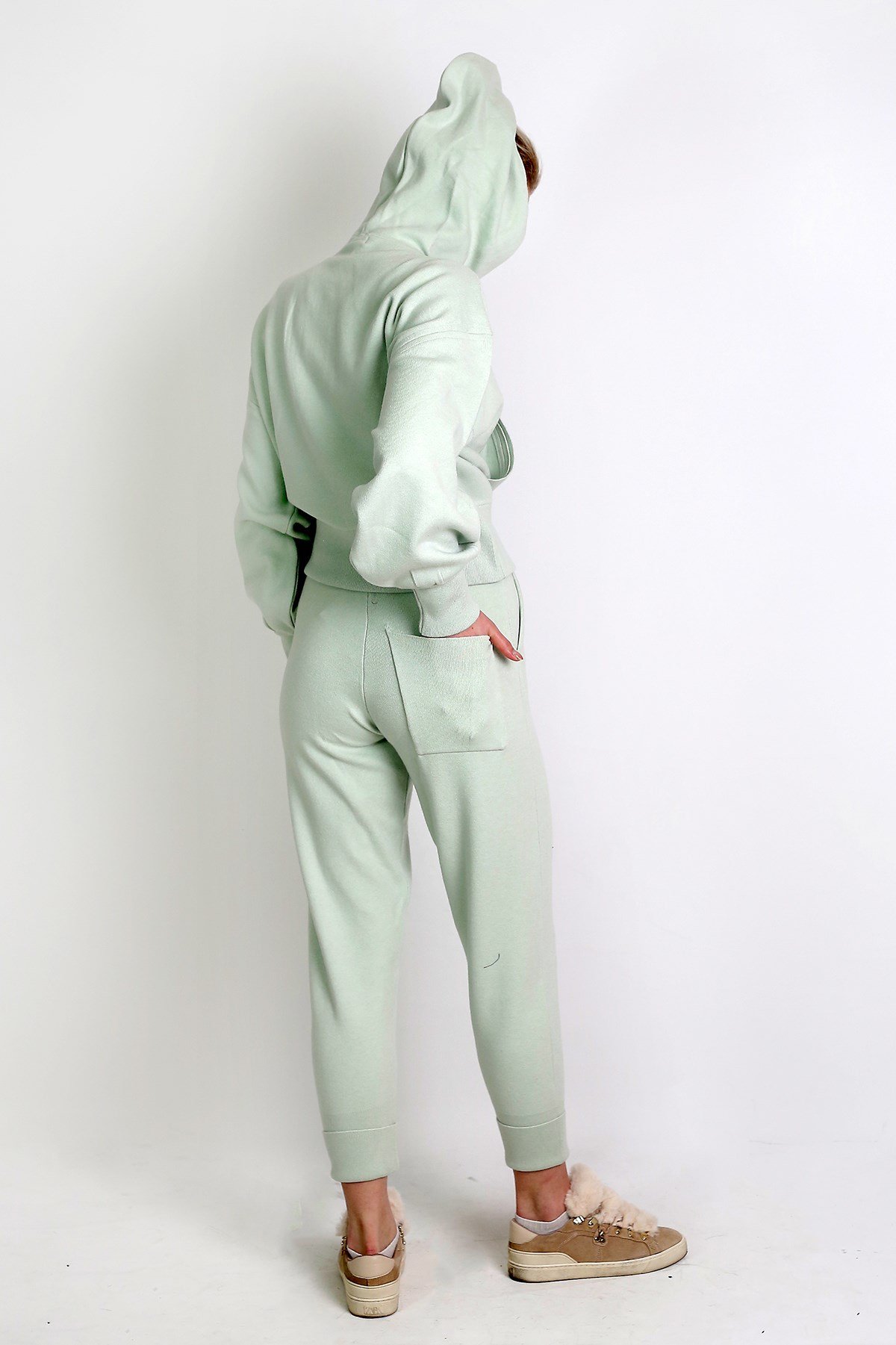 Çelik Örme Sweatshirt Yeşil