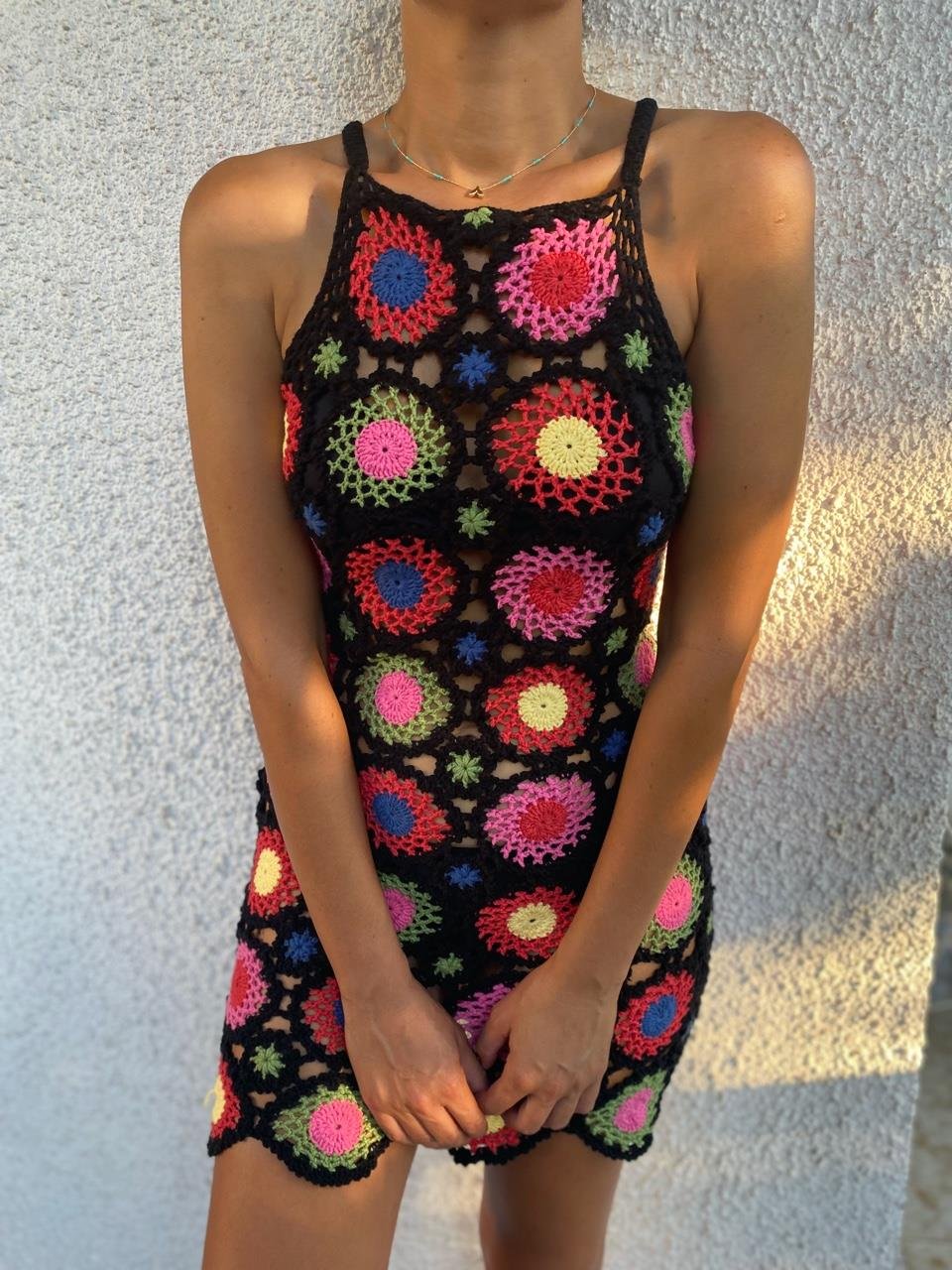 Chalicca Renkli Örgü Elbise