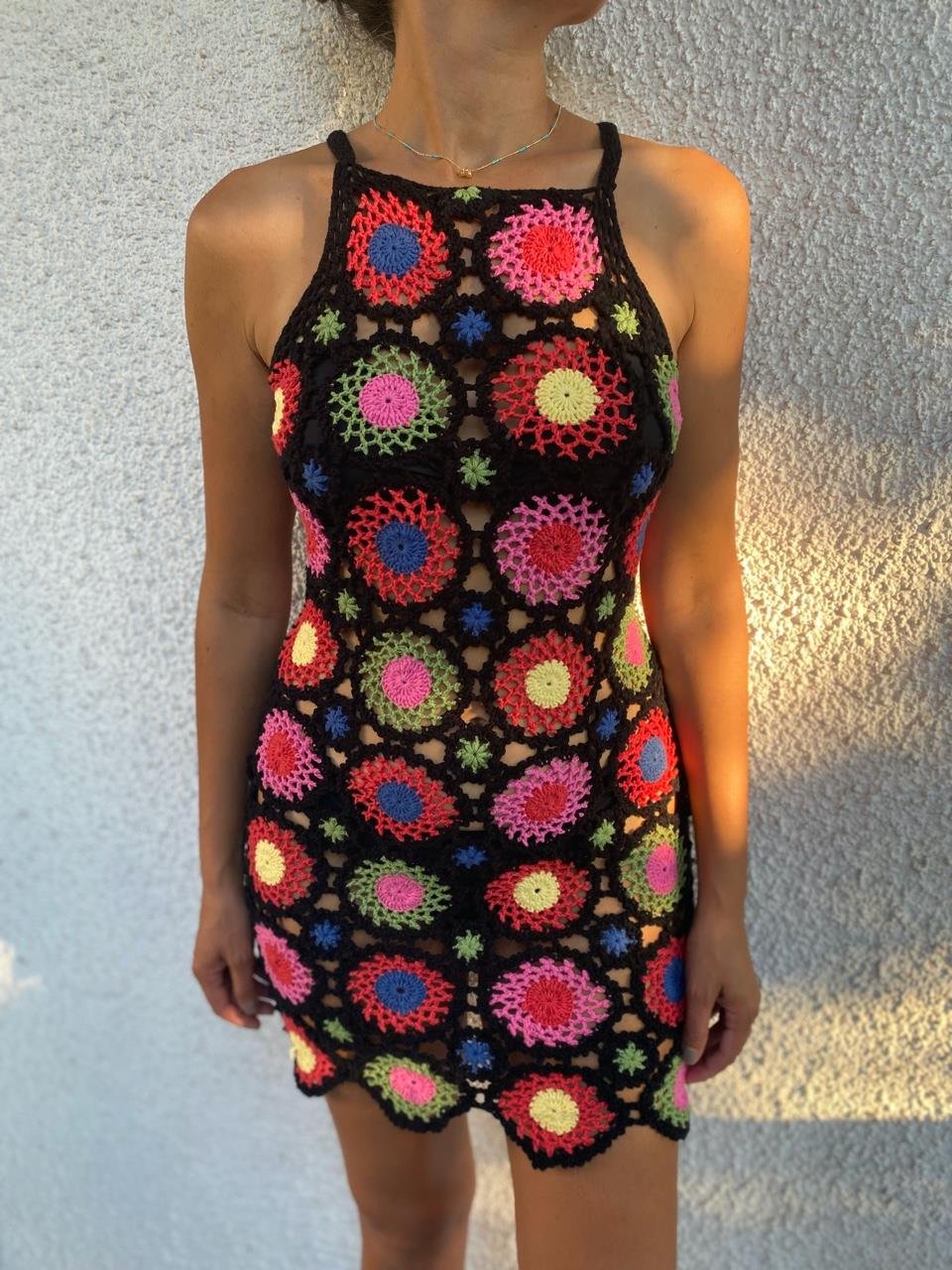 Chalicca Renkli Örgü Elbise