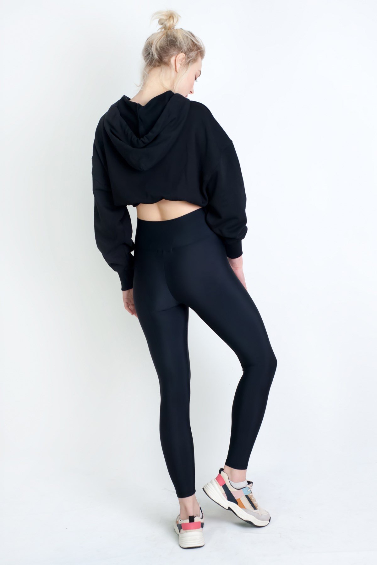 Crop Sweatshirt Siyah