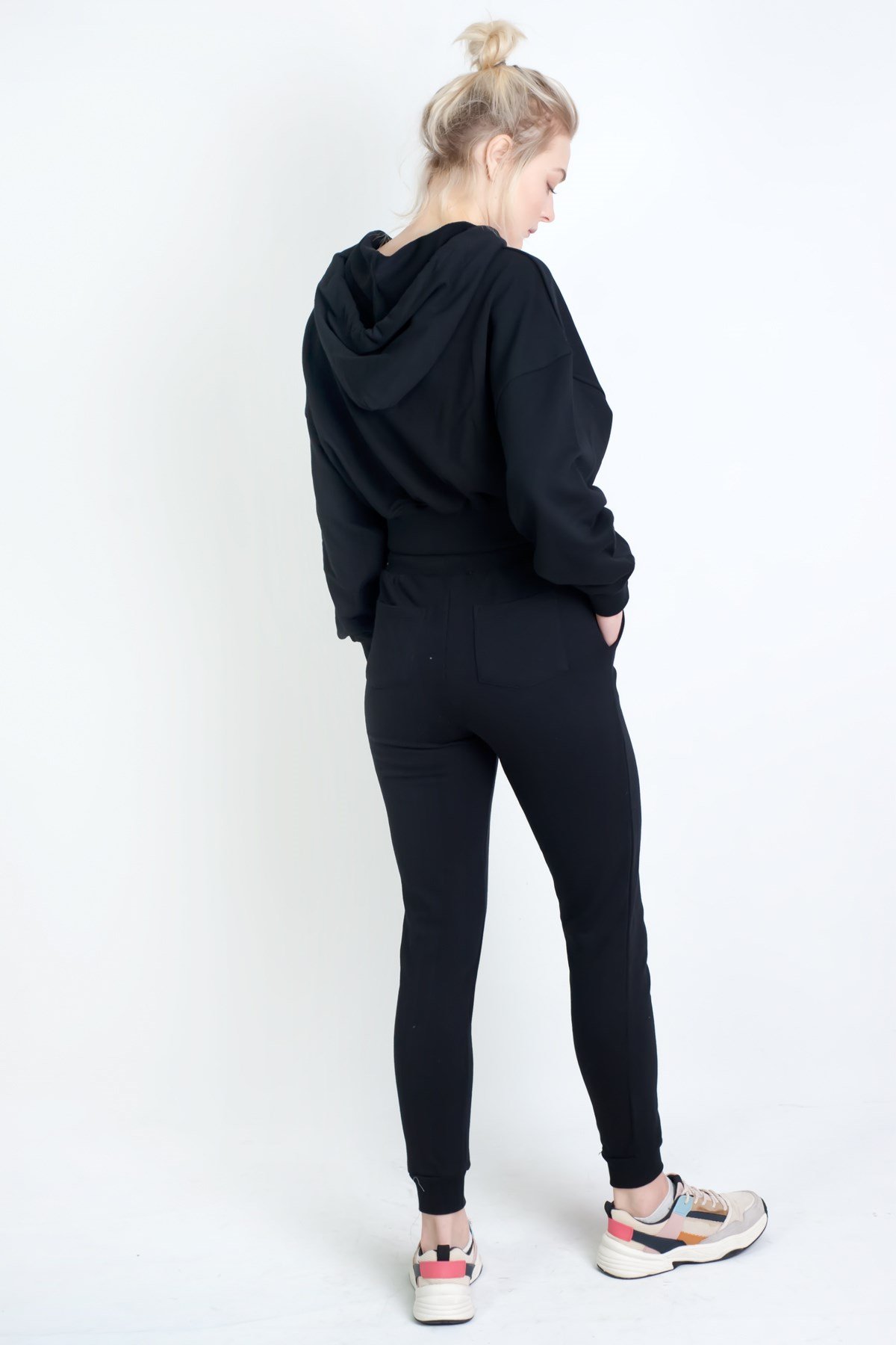 Crop Sweatshirt Siyah