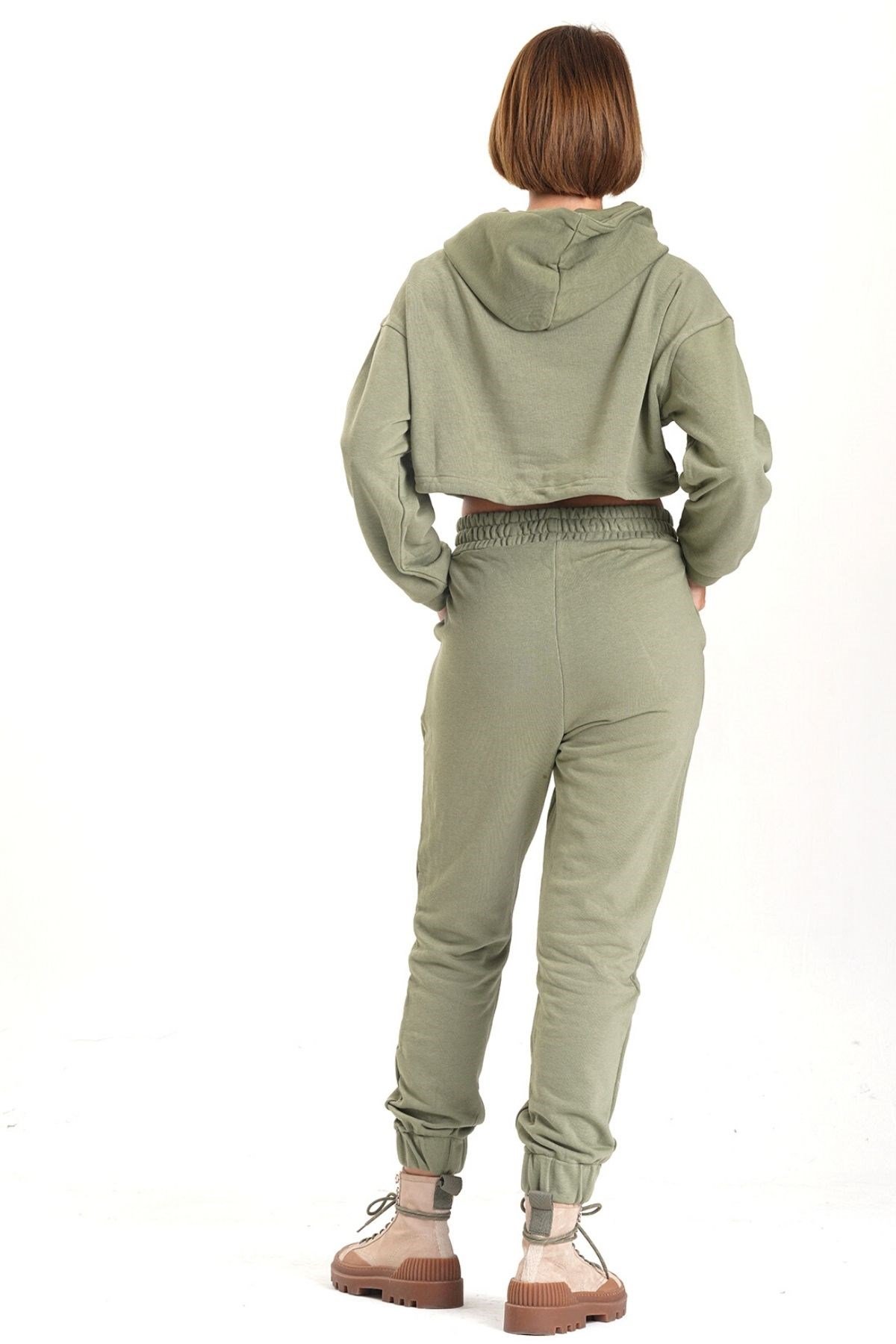 Crop Sweatshirt Yeşil