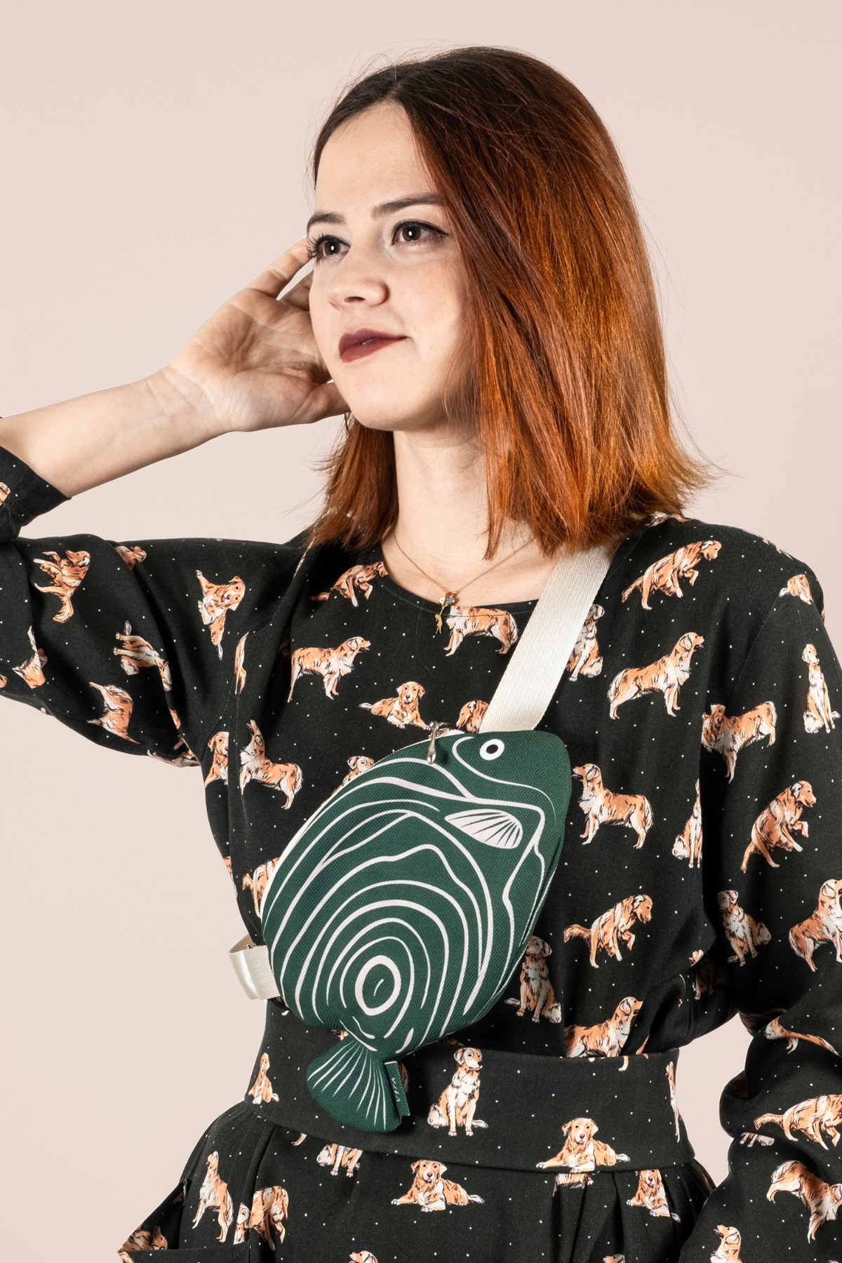 Design Vira Yeşil Emperor Angelfish Çanta