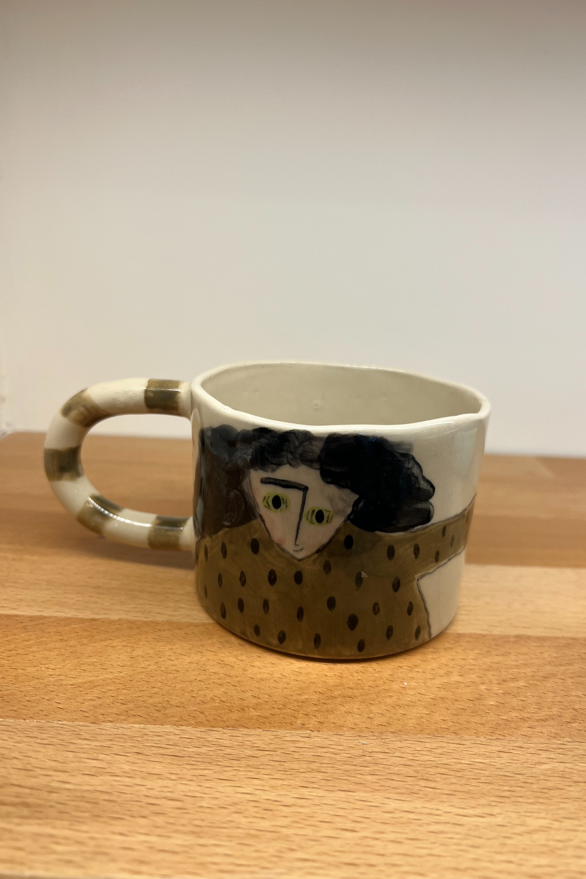 Didem Ekal Orta Boy Stoneware Seramik Yeşil Bardak 