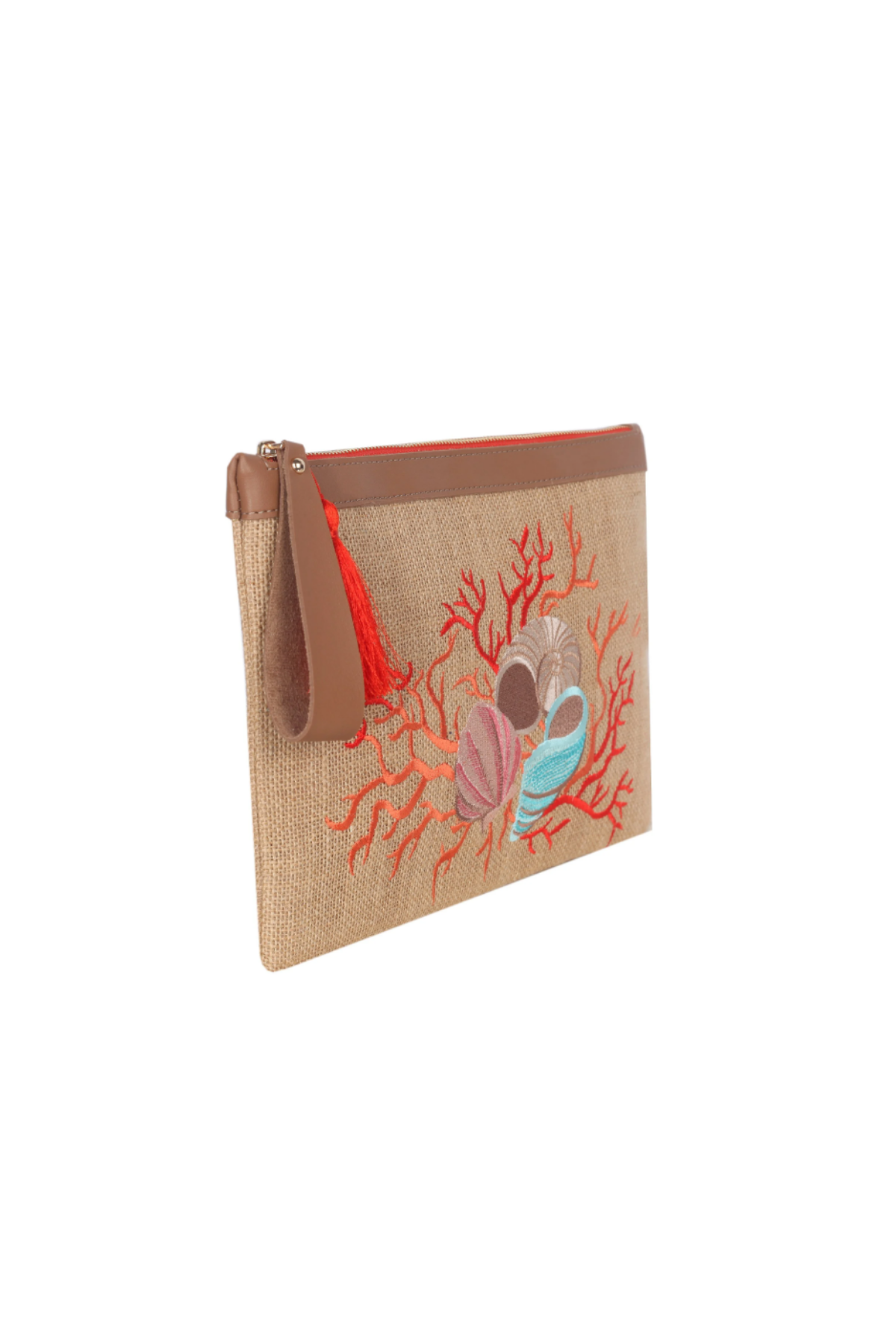 Eynaco Coral Red Clutch Çanta - EYN109R