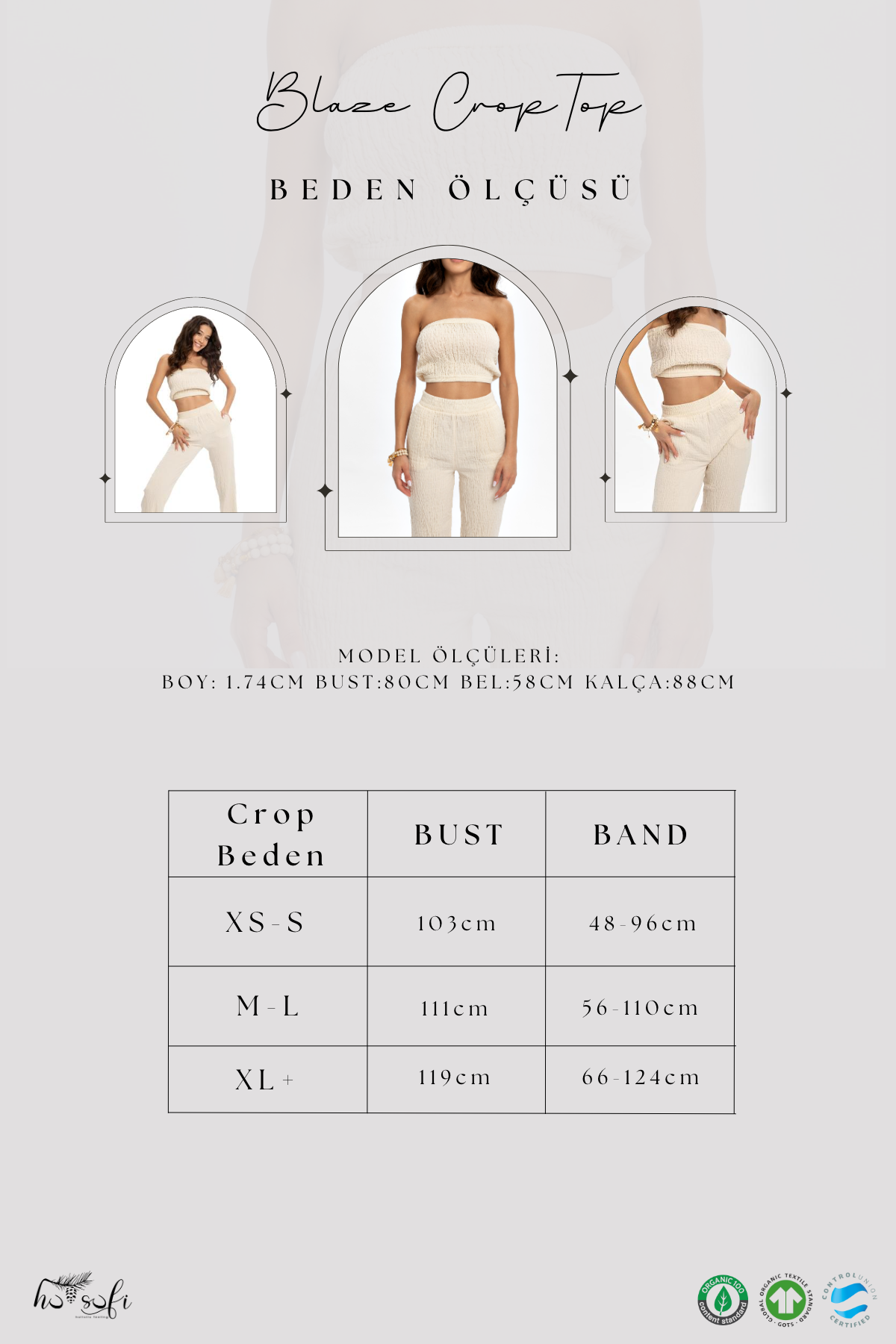 Husufi Blaze Bürümcüklü Crop Top