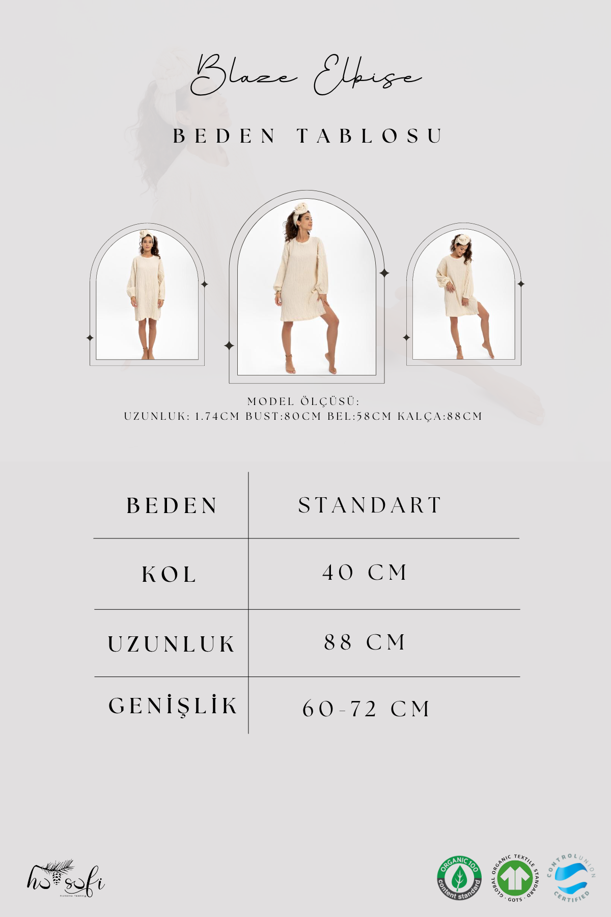 Husufi Blaze Bürümcüklü Elbise