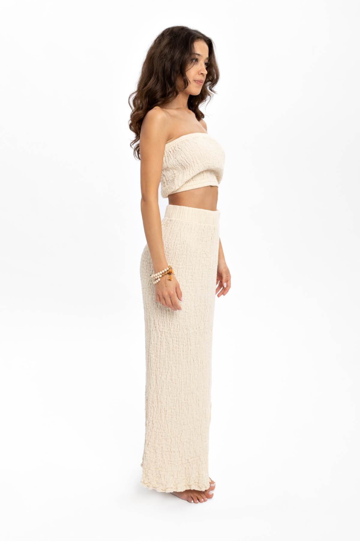 Husufi Blaze Bürümcüklü Tek Taraflı Yırtmaçlı Etek