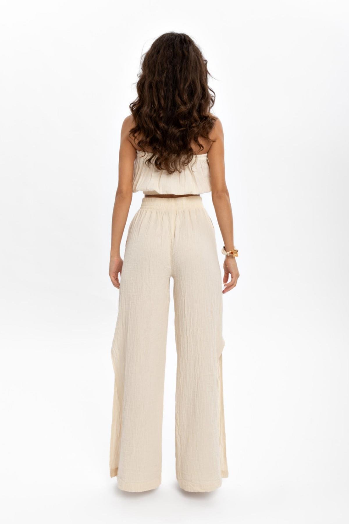 Husufi Slitside Pantolon HSFSS02_Natural