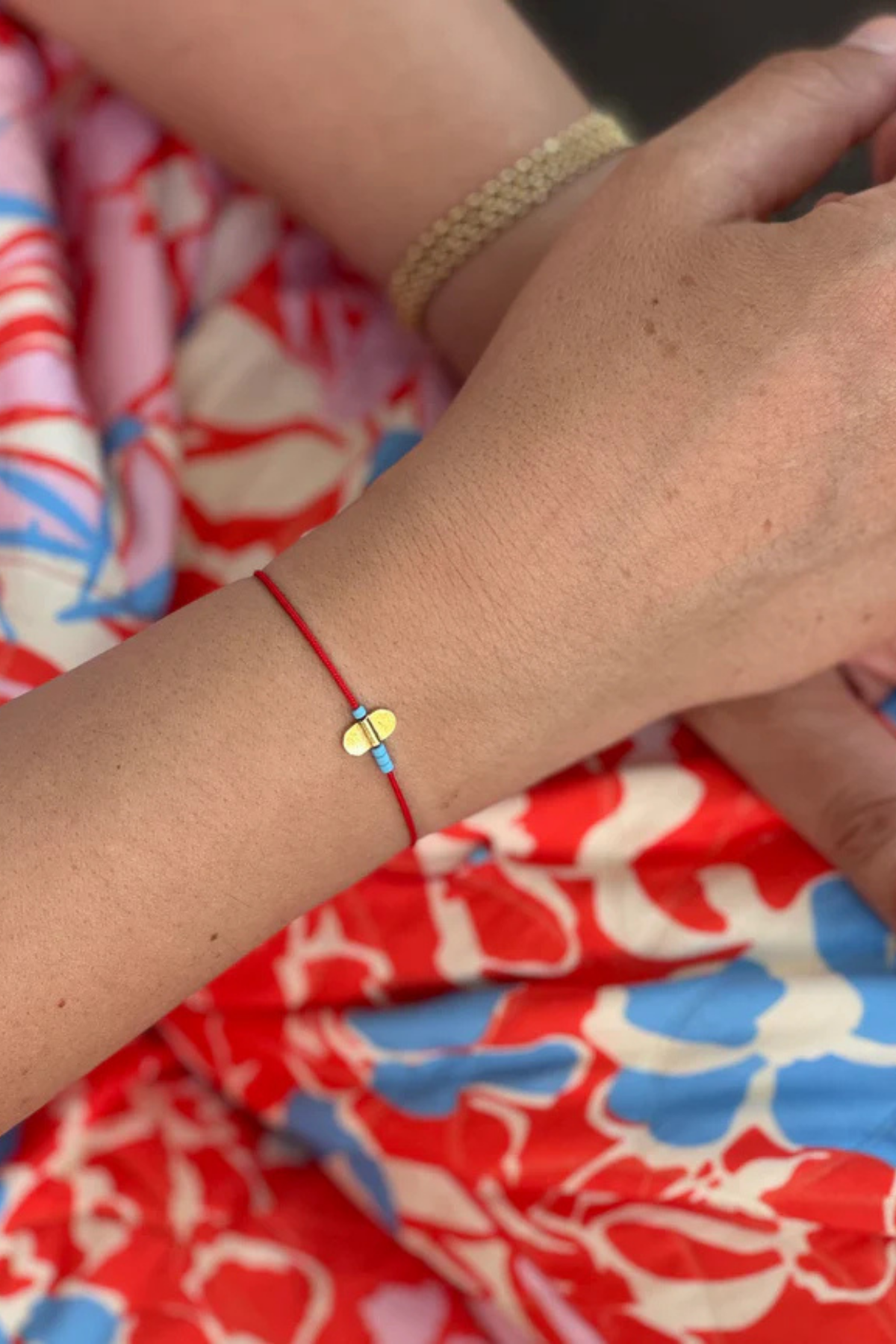 Kırmızı İp Gümüş Bileklik Kırmızı37