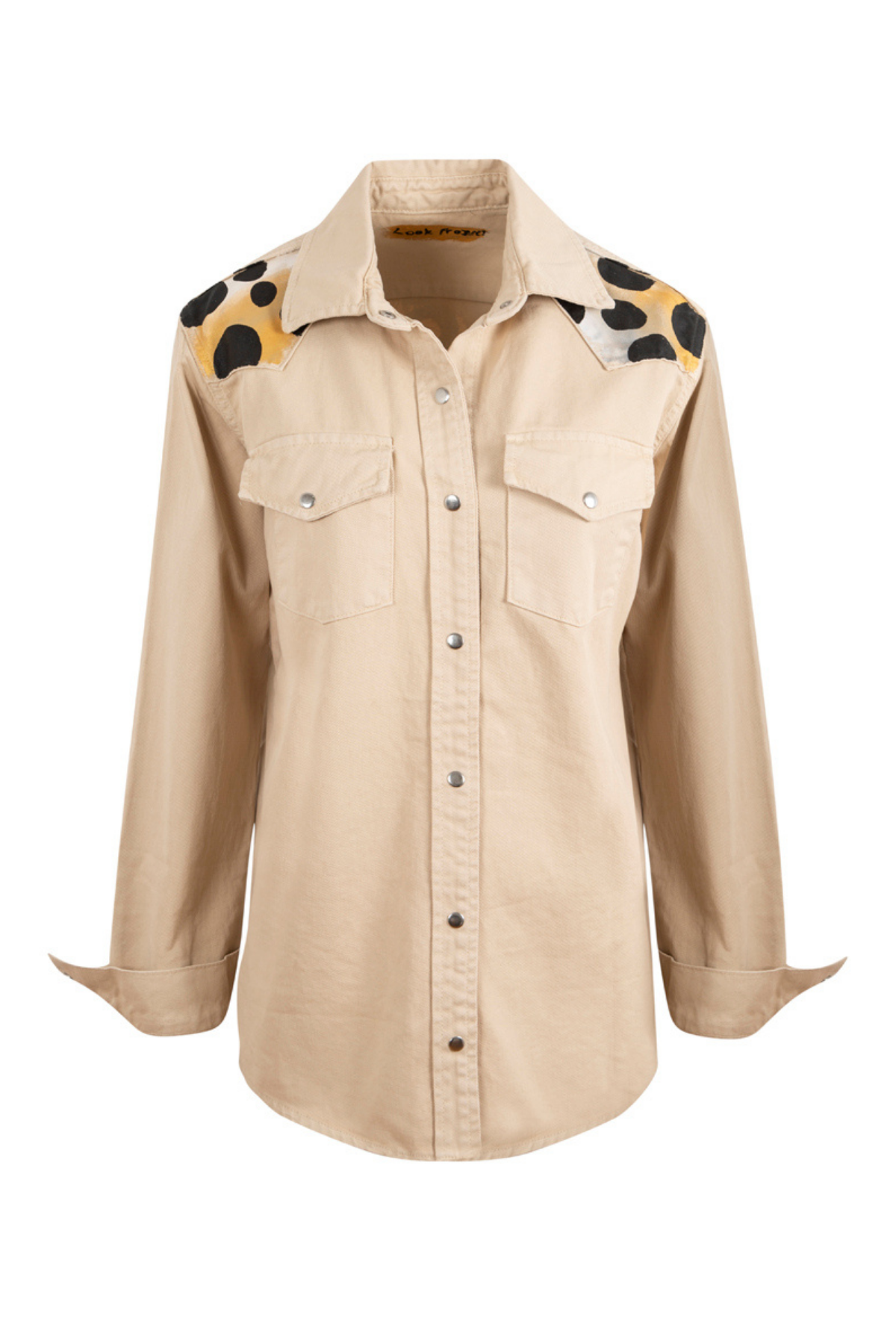 Look Project Galia The Giraffe Denim Ceket - Ekru