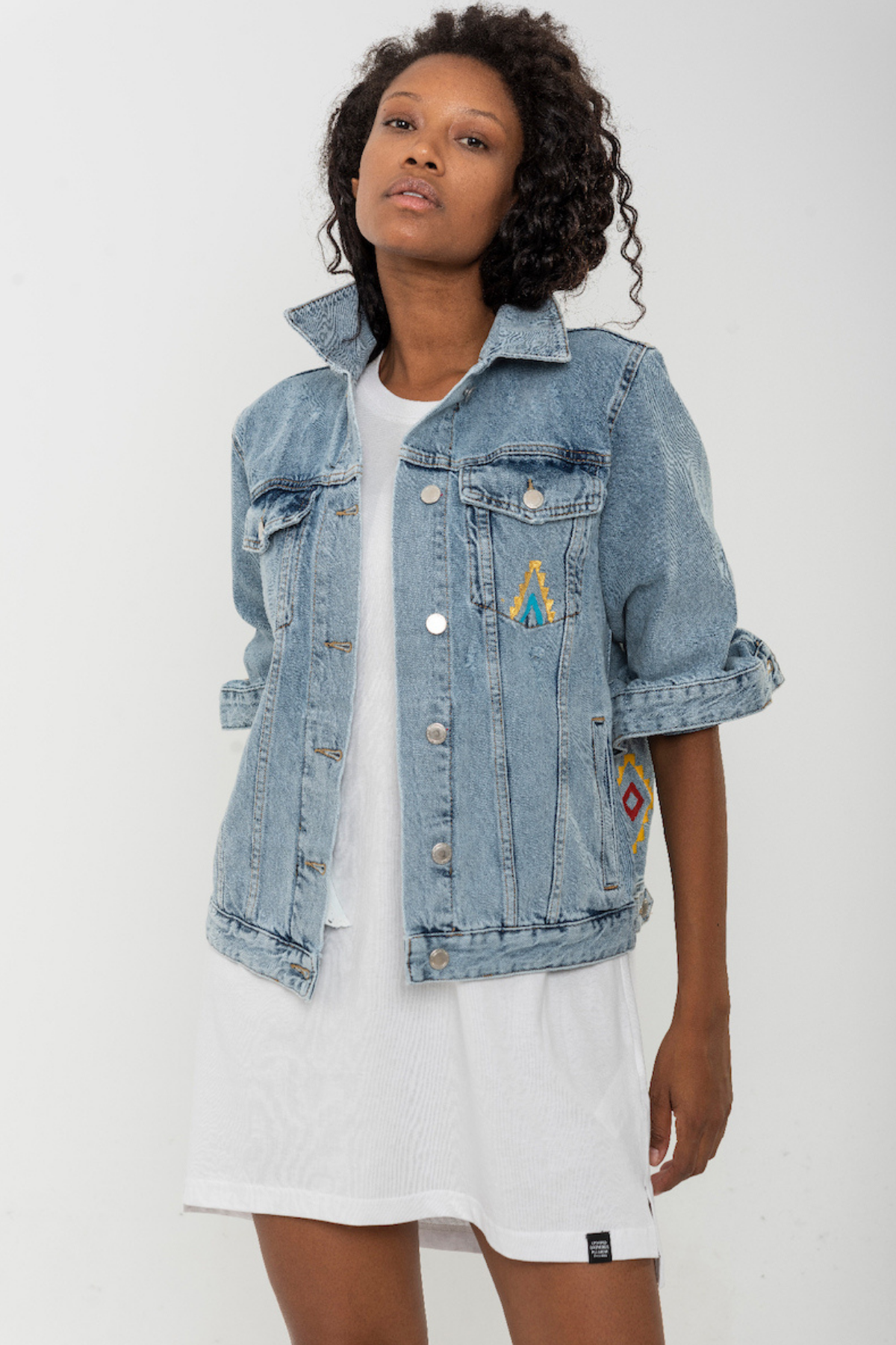 Look Project Indian Denim Ceket - Mavi