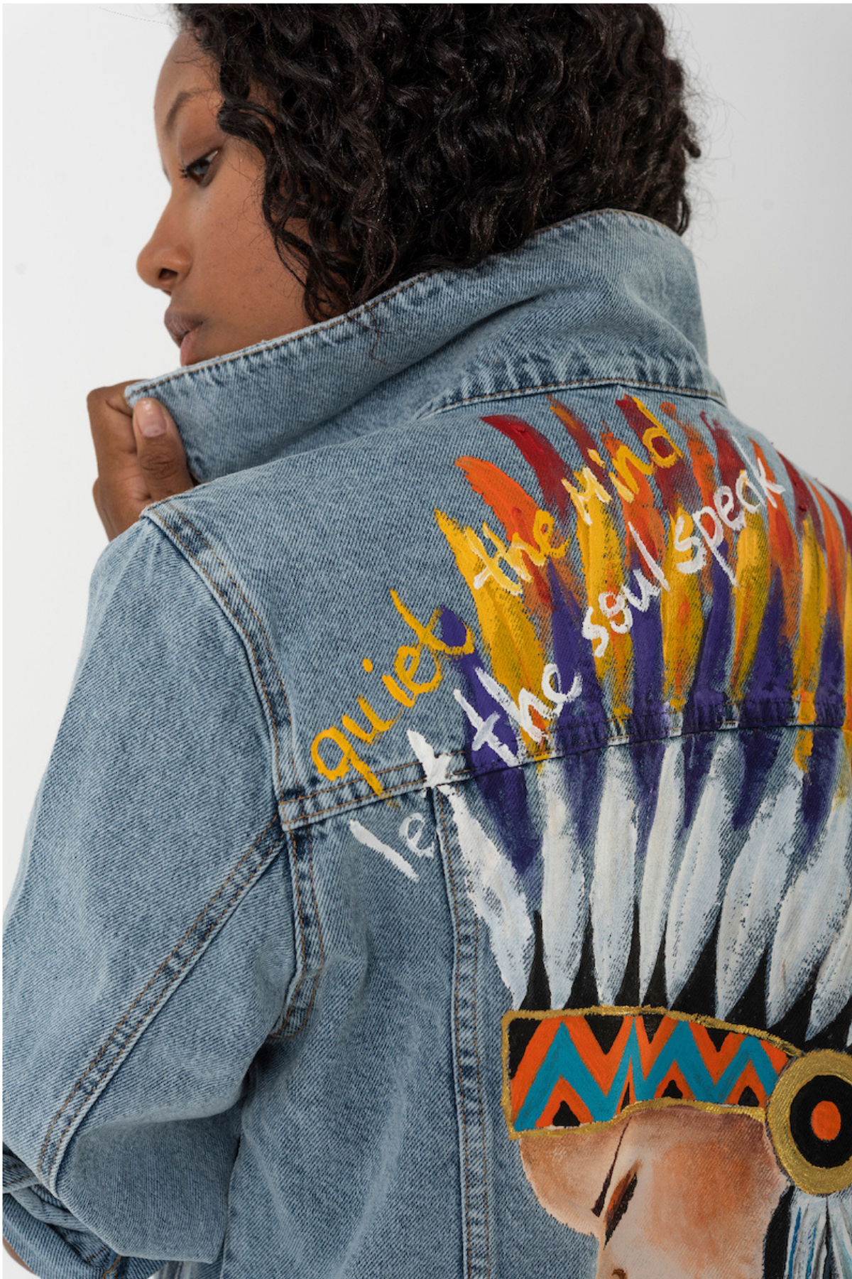 Look Project Indian Denim Ceket - Mavi