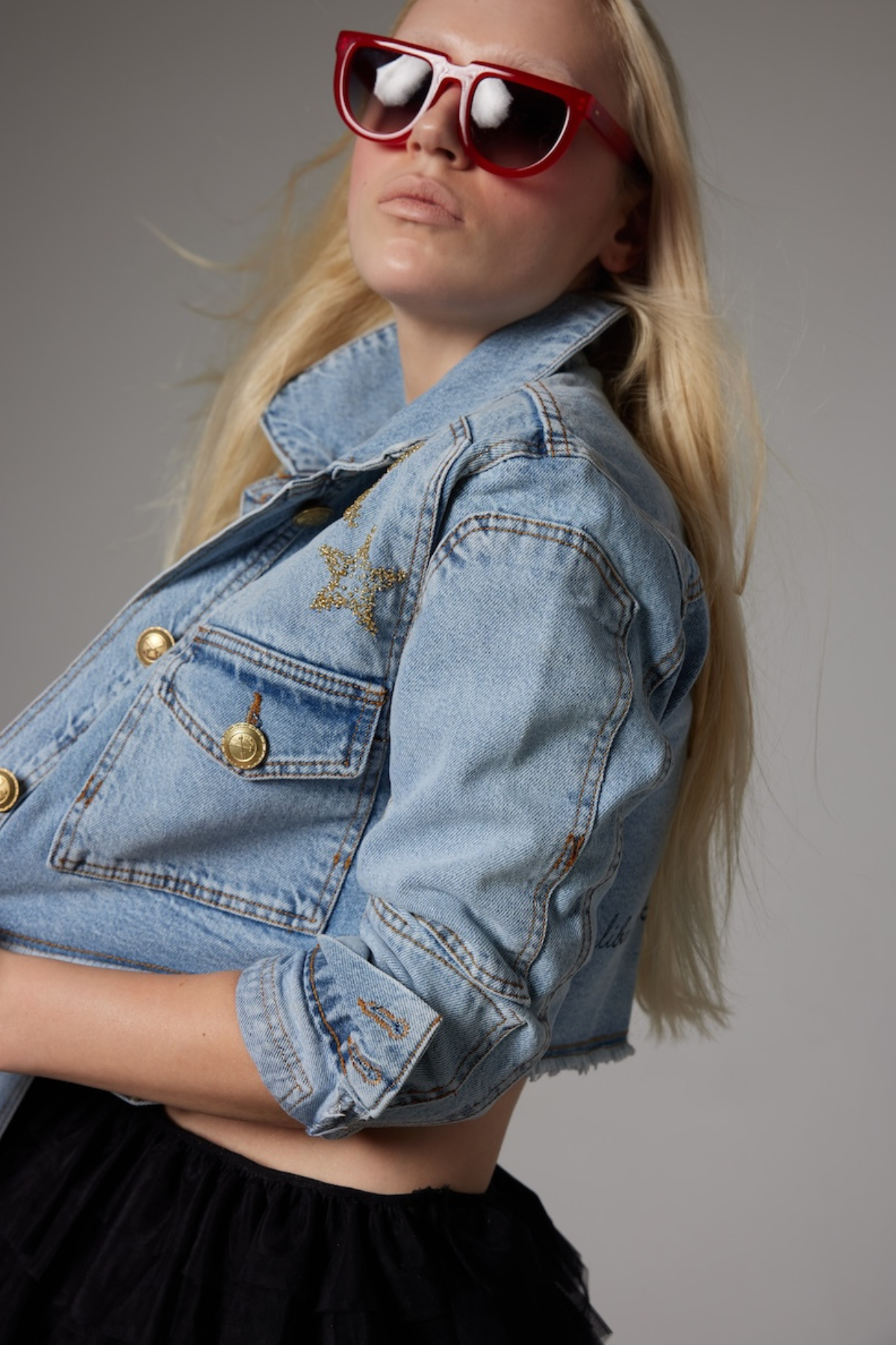 Look Project Love Denim Ceket - Mavi