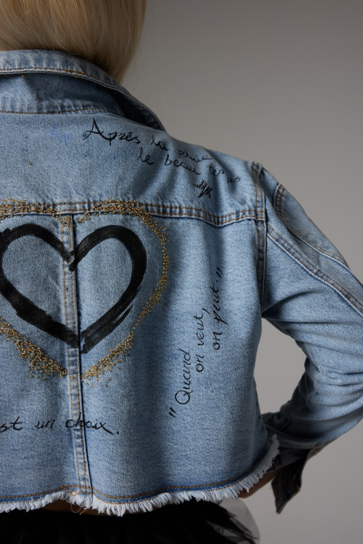Look Project Love Denim Ceket - Mavi