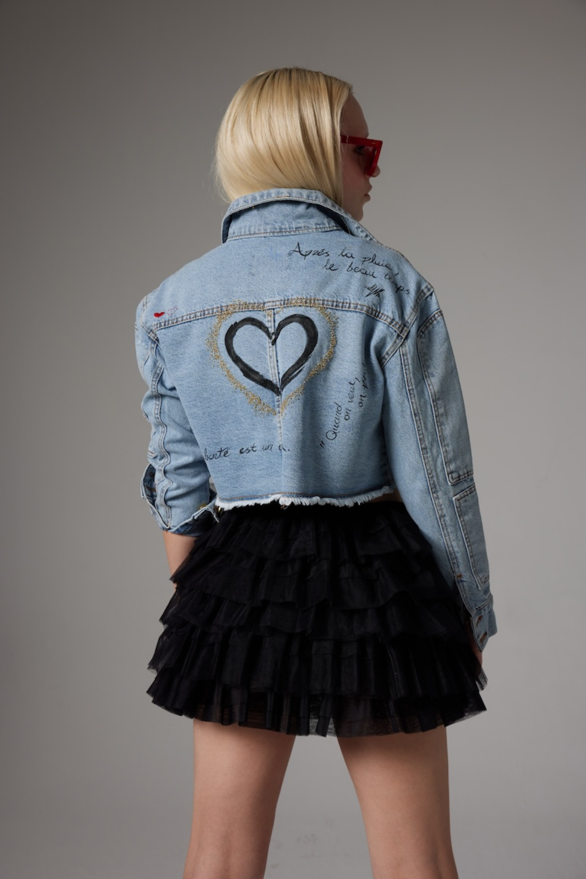 Look Project Love Denim Ceket - Mavi