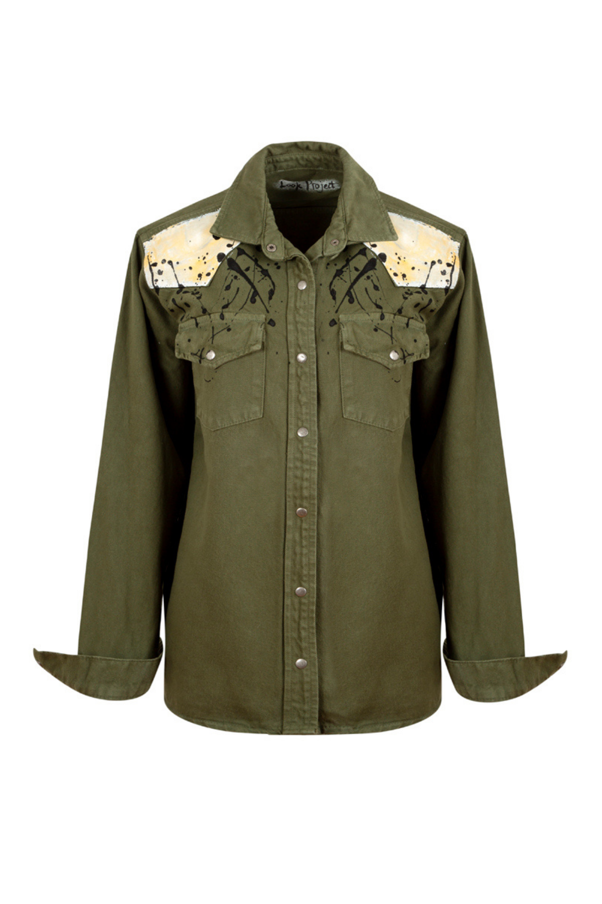 Look Project Love Lotus Ceket - Haki