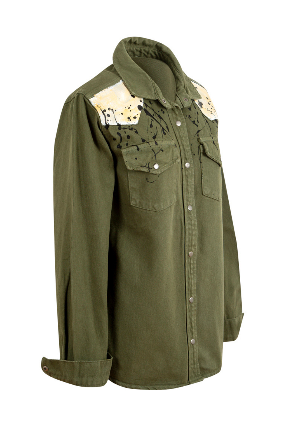 Look Project Love Lotus Ceket - Haki