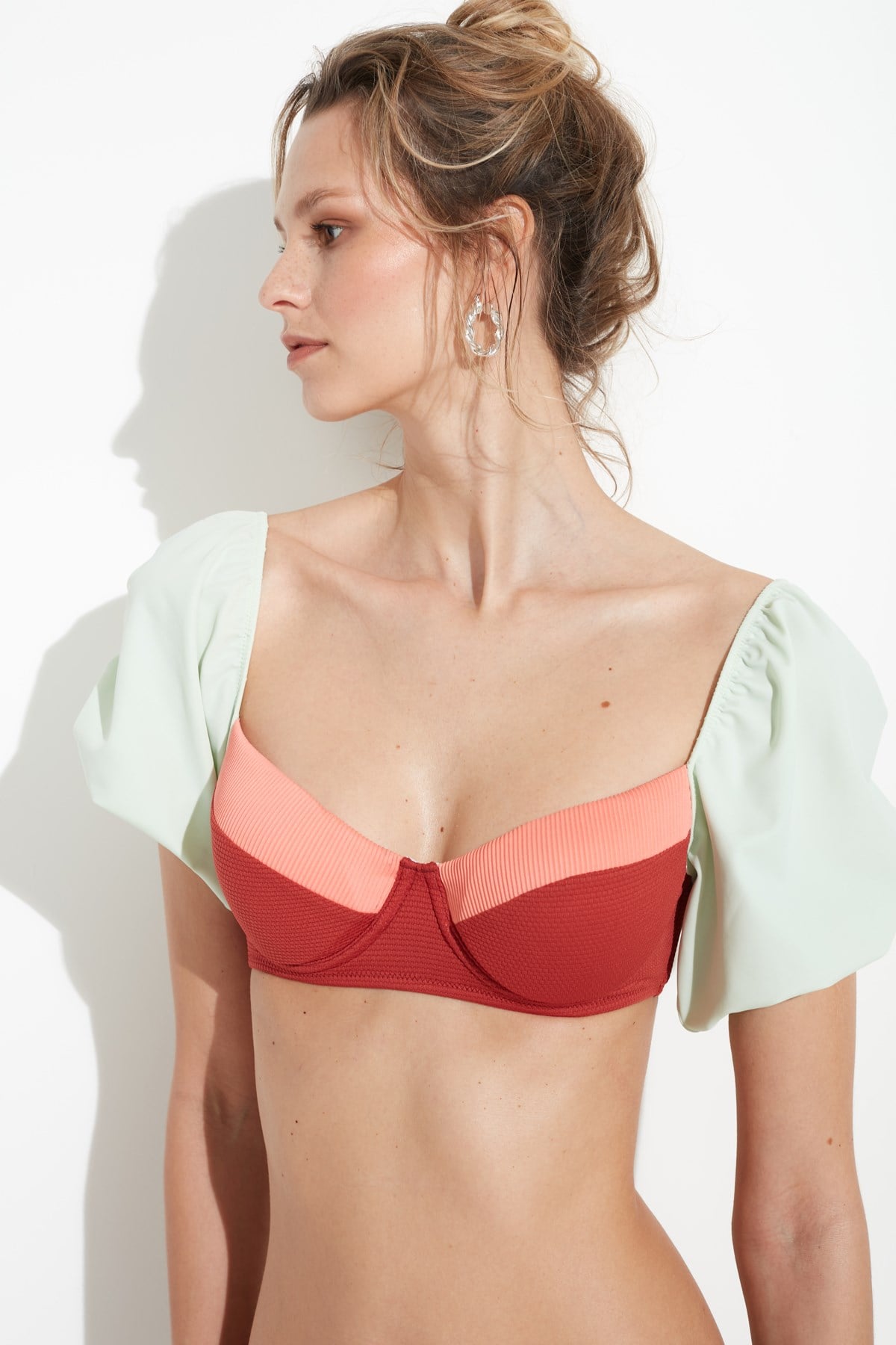 Mery Bikini Üstü Kollu LM21105_Pink