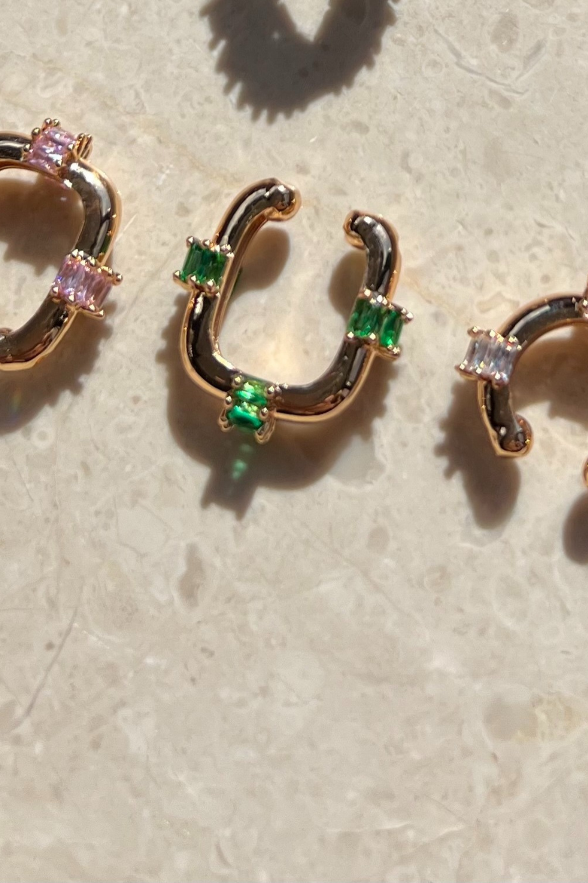 Mitico Jewellery Pembe Taşlı Küpe