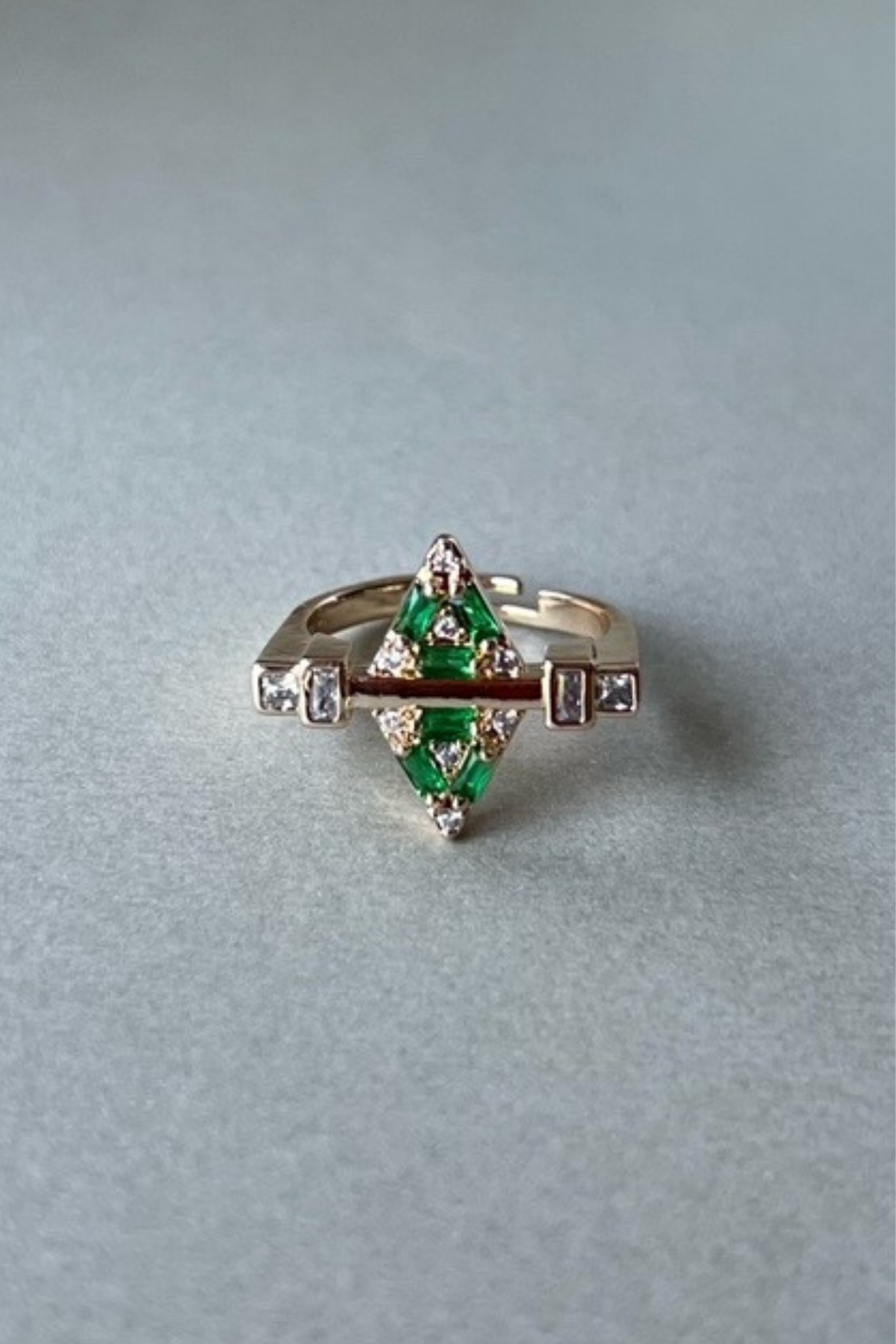 Mitico Jewellery Yeşil Taşlı Maia Yüzük