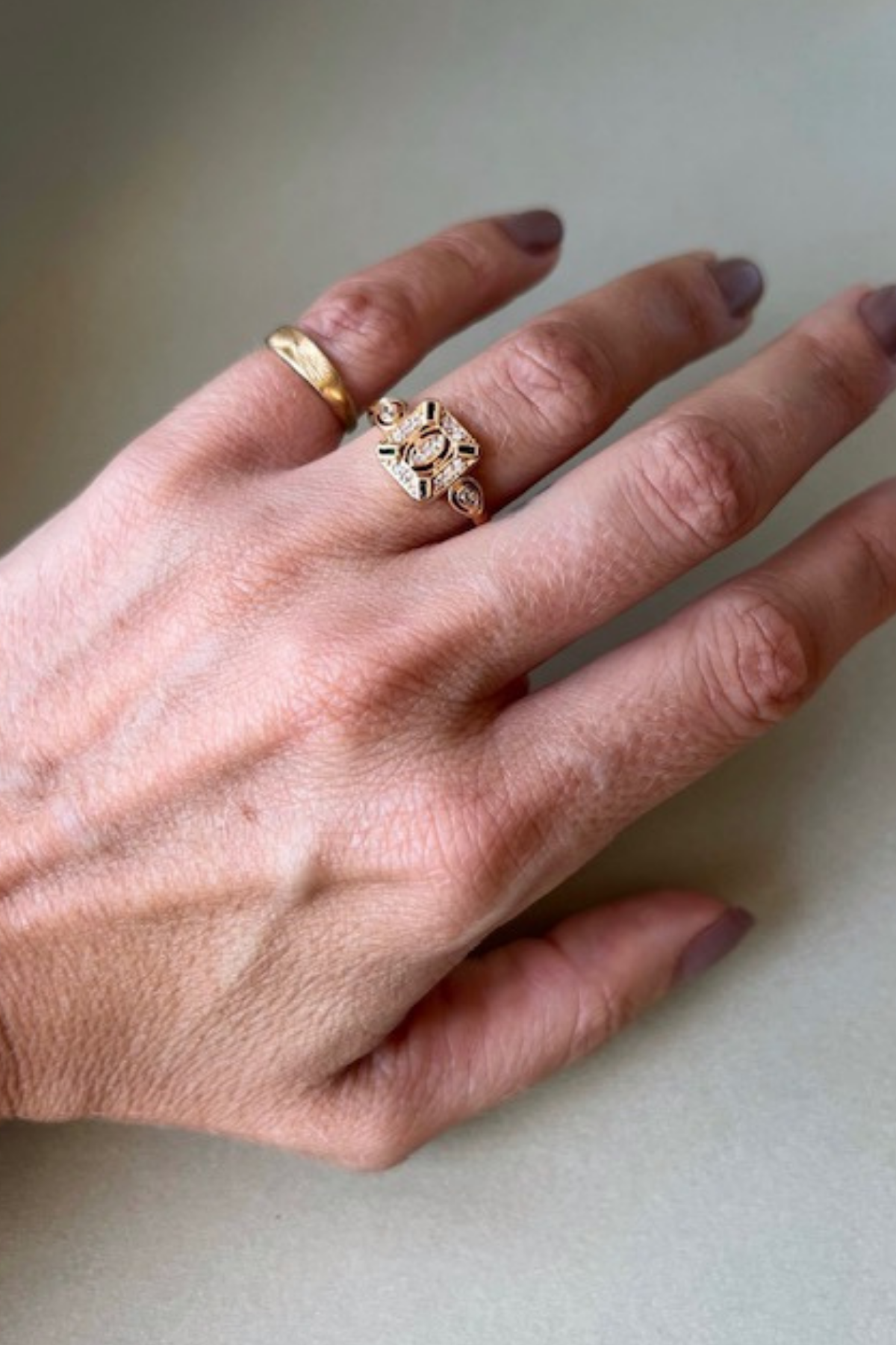 Mitico Jewellery Yeşil Taşlı Sophie Yüzük