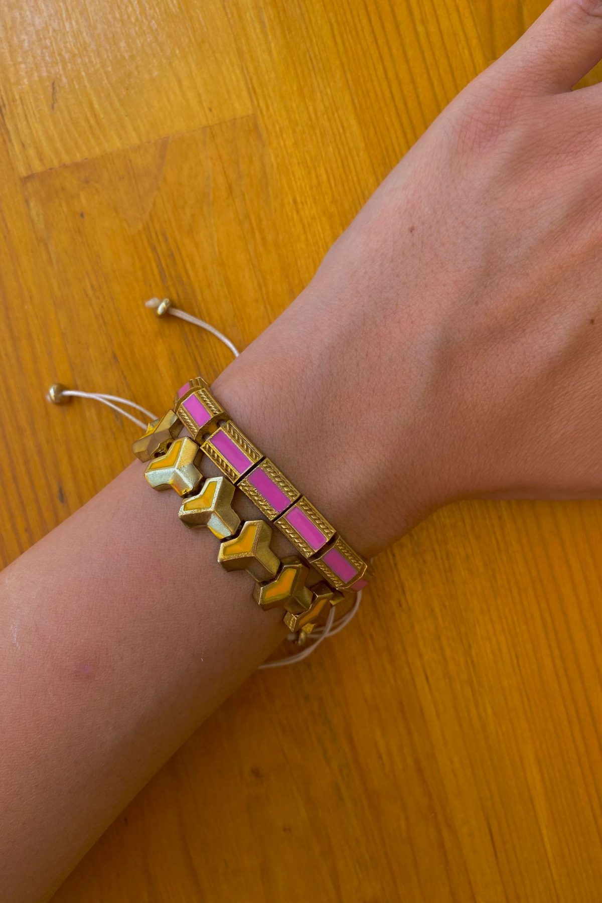 Mitico Jewelry Sarı Ayarlanabilir Bileklik