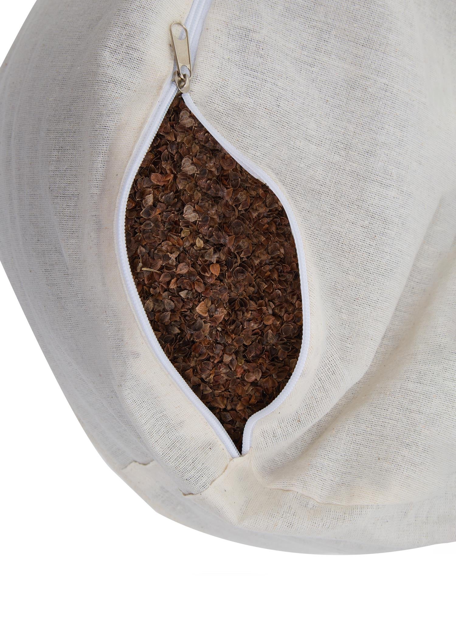 Nui Yoga Nui Ekru Karabuğday Dolgulu Meditasyon Minderi - Zafu M14125-CRM