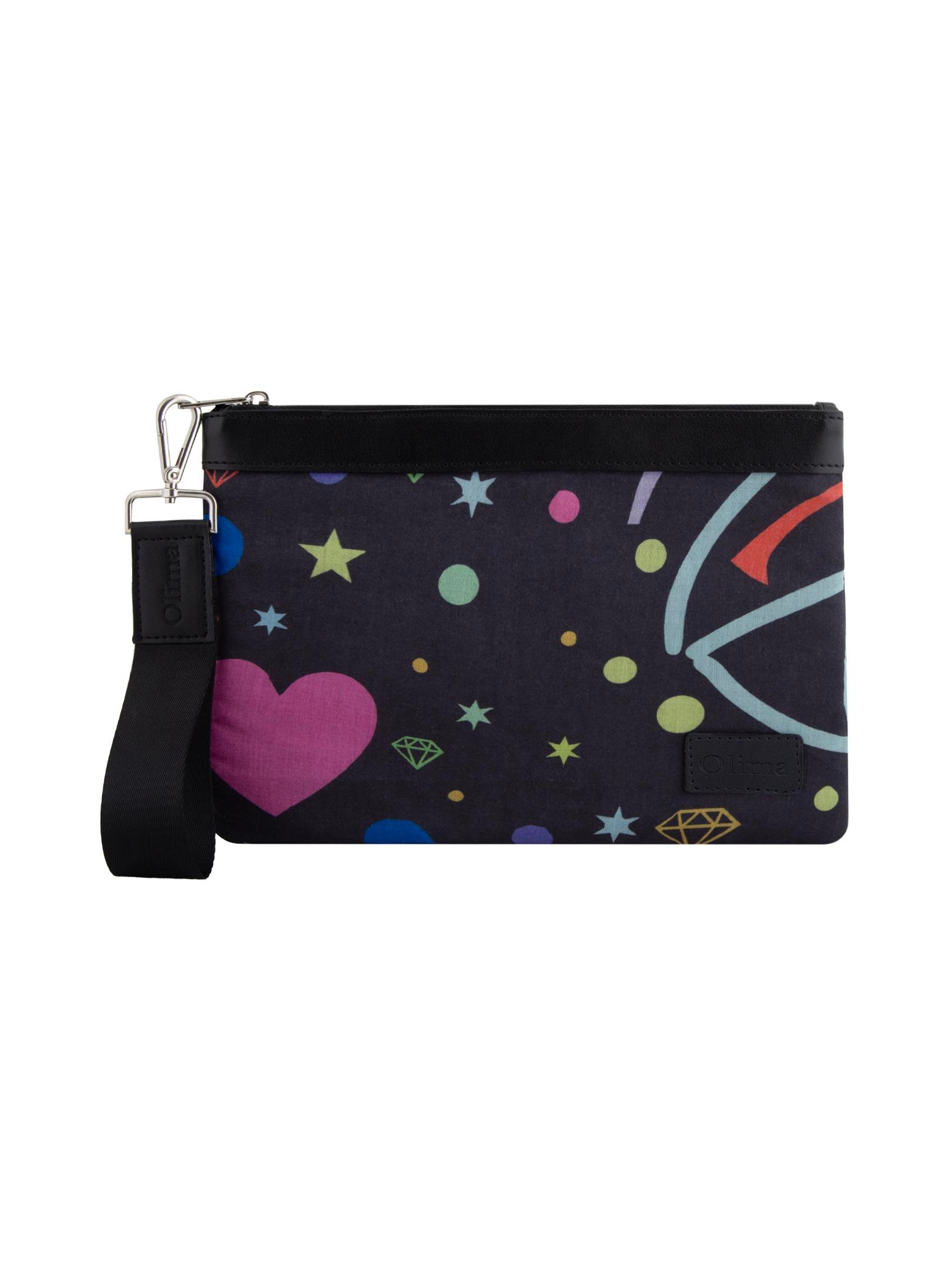 Olima Lea Kalp Desen Clutch