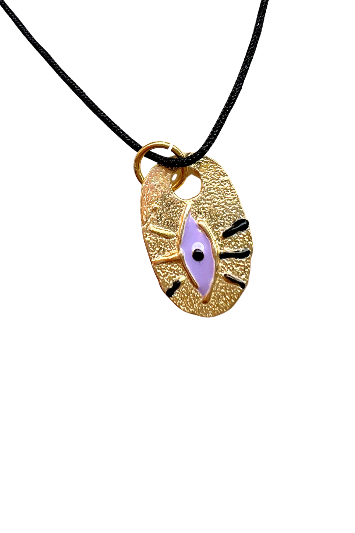 On2 Design Siyah Kolye Gümüş