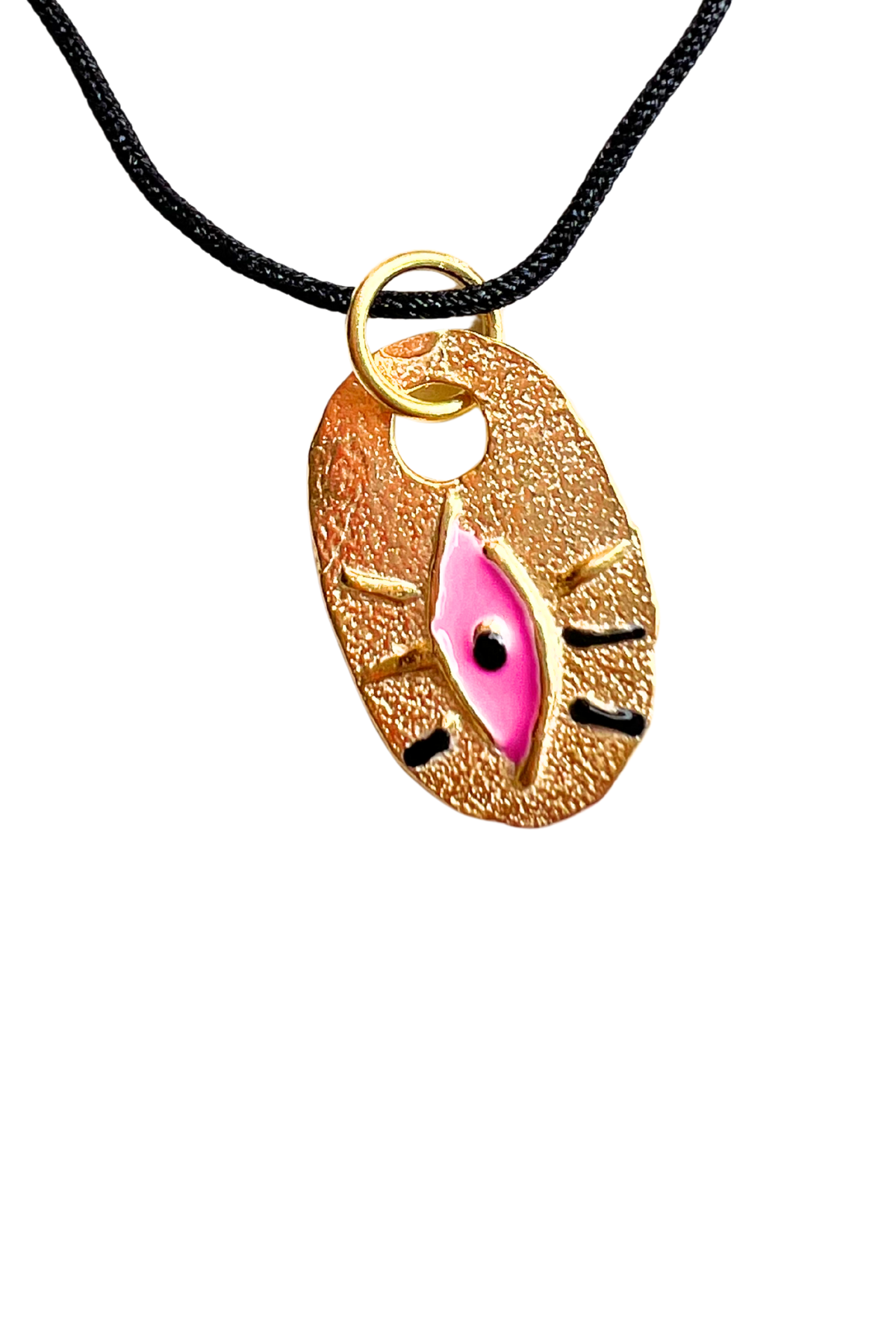 On2 Design Siyah Kolye Gümüş