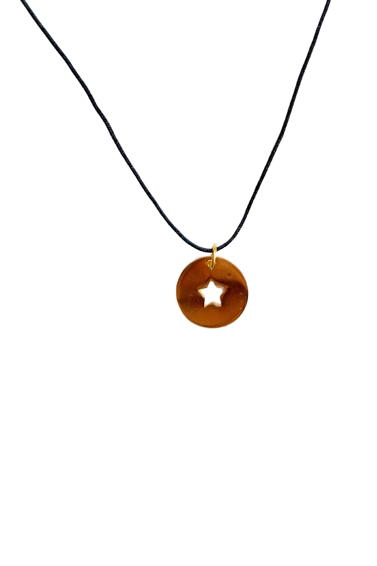 On2 Design Siyah Kolye Gümüş