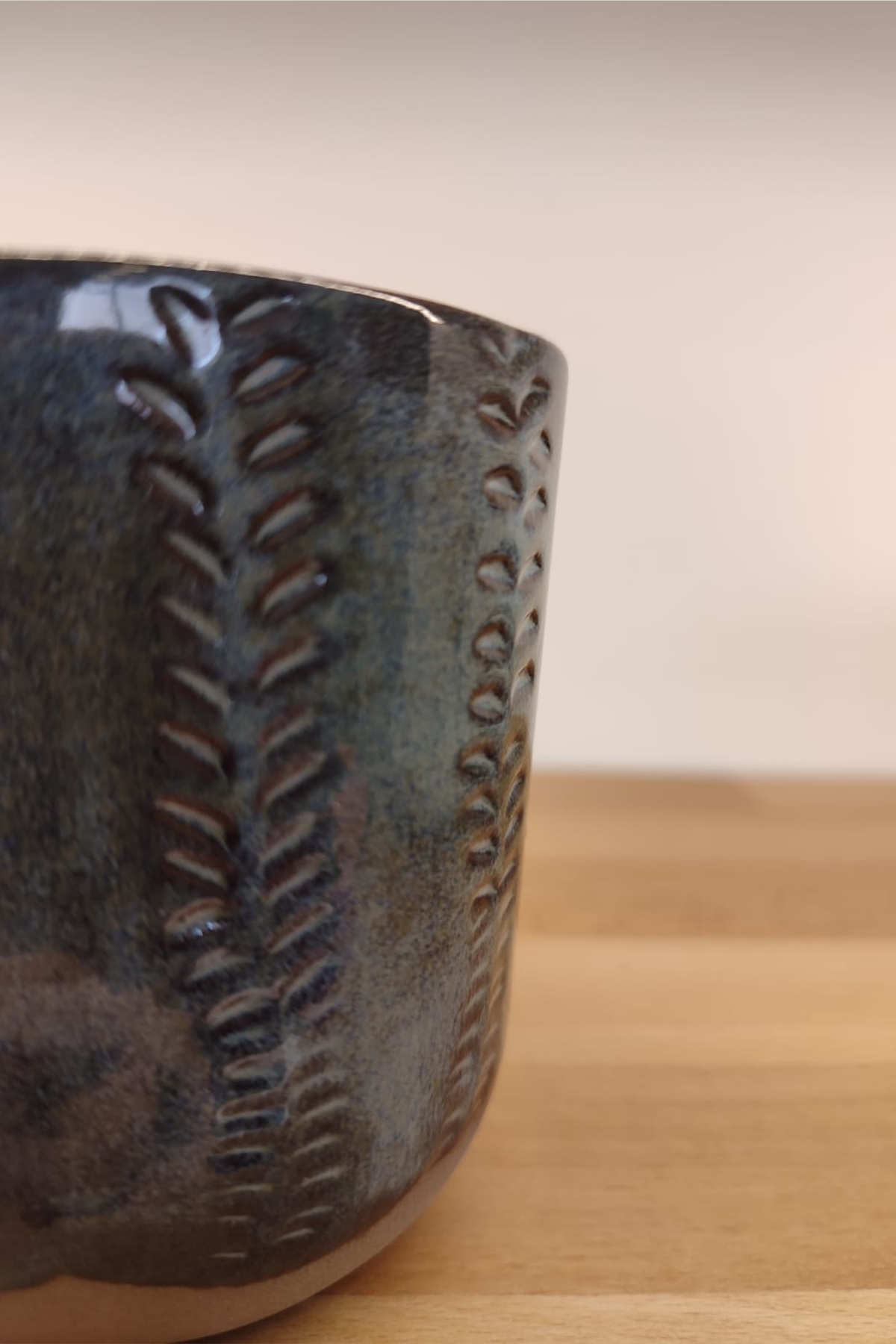 Orangery Objects Stoneware Seramik Desenli Lacivert Kupa