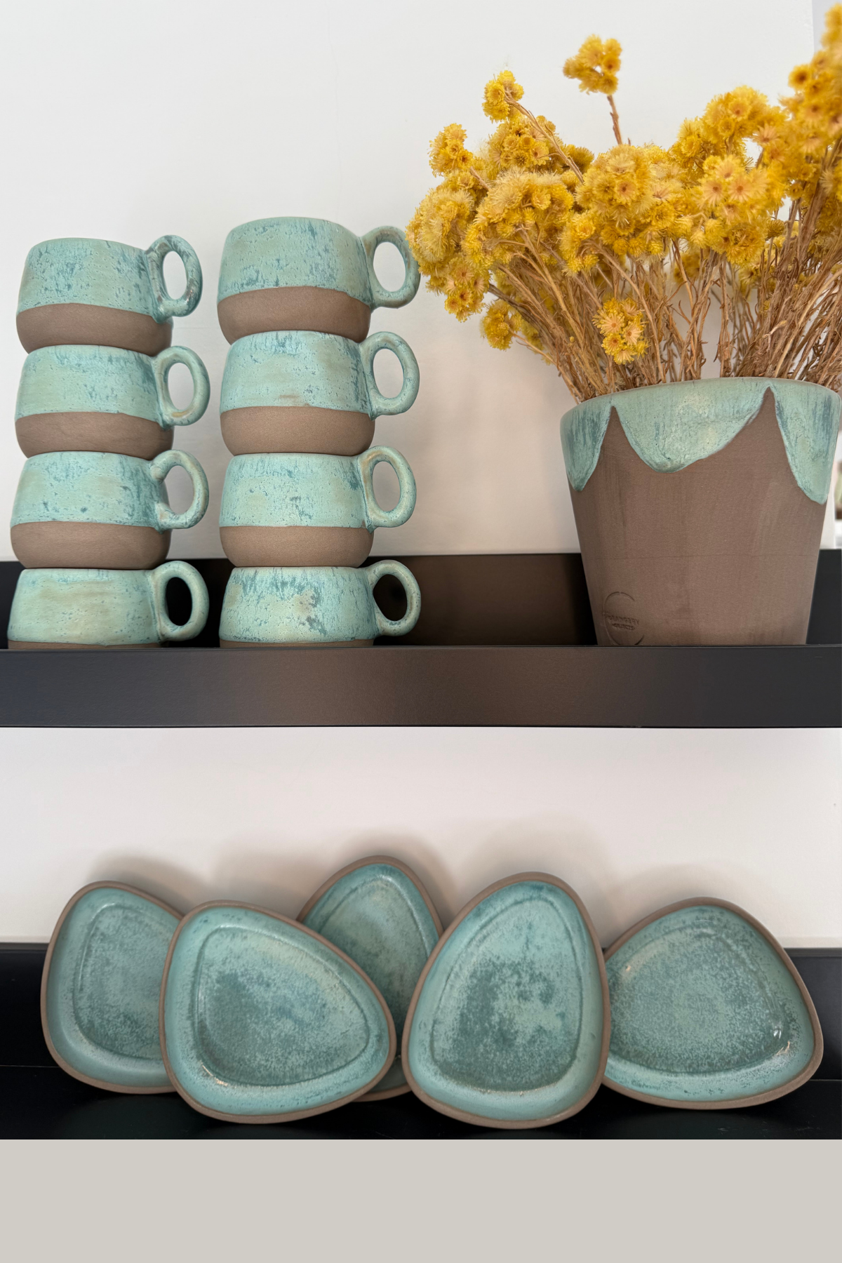 Orangery Objects Stoneware Seramik Mavi Kahve Fincanı