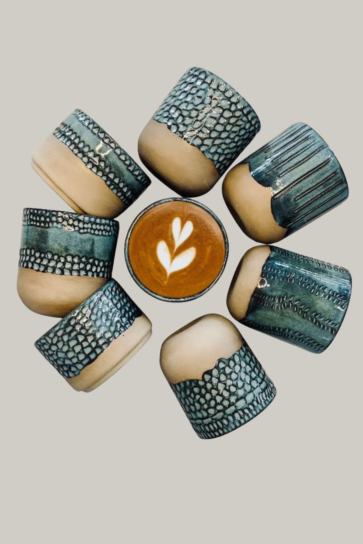 Orangery Objects Stonware Seramik Mavi Dokulu Kupa