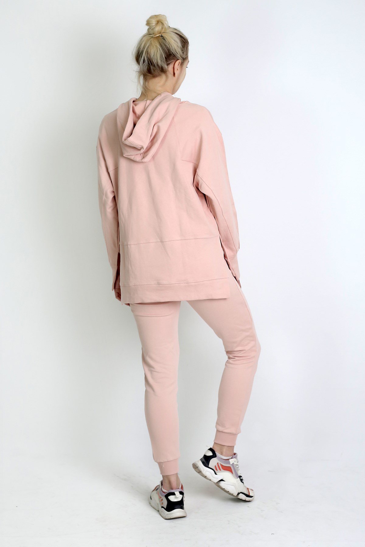 Paçası Lastikli Jogger Eşofman Altı Pembe