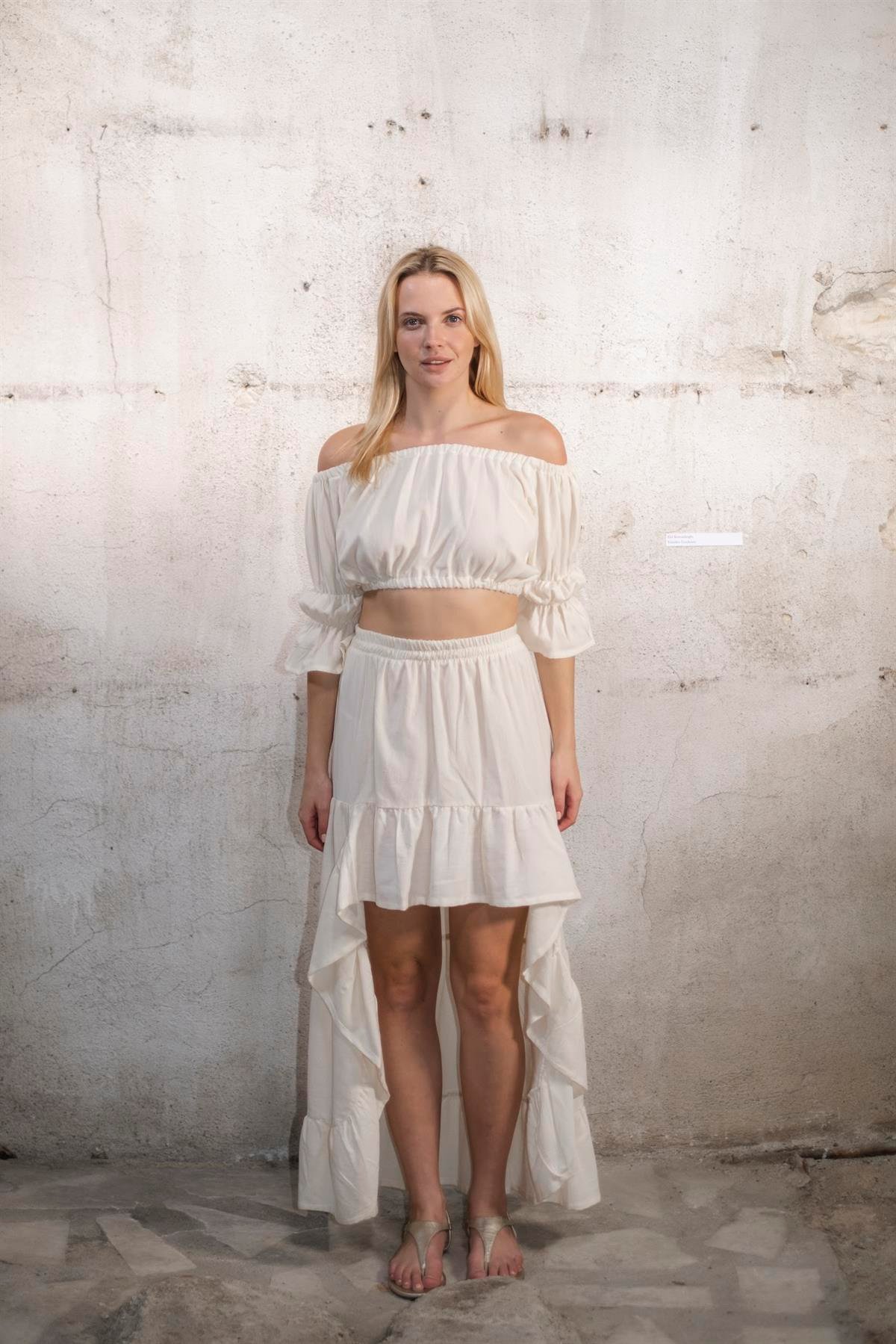 Pambuck Wave Crop Top Naturel