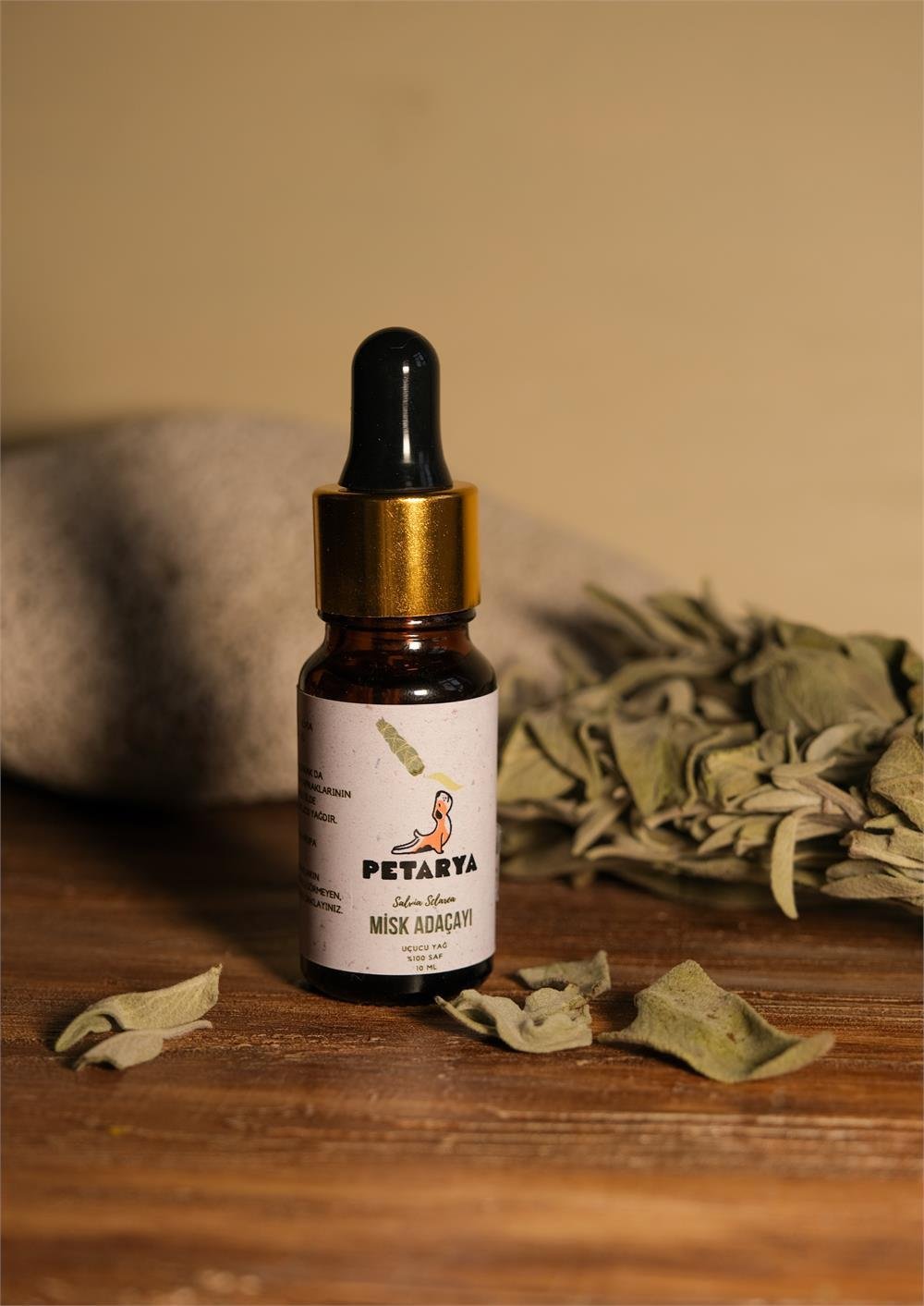 Petarya %100 Saf Uçucu Misk Adaçayı Yağ Salvia Sclarea  - 10ml