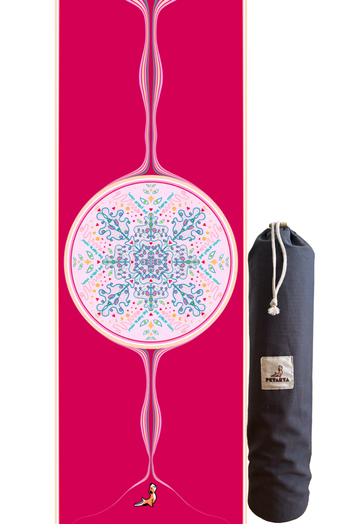 Petarya Mandala Series 4.1 mm Be Here Now Doğal Kauçuk Kaydırmaz Yoga Matı