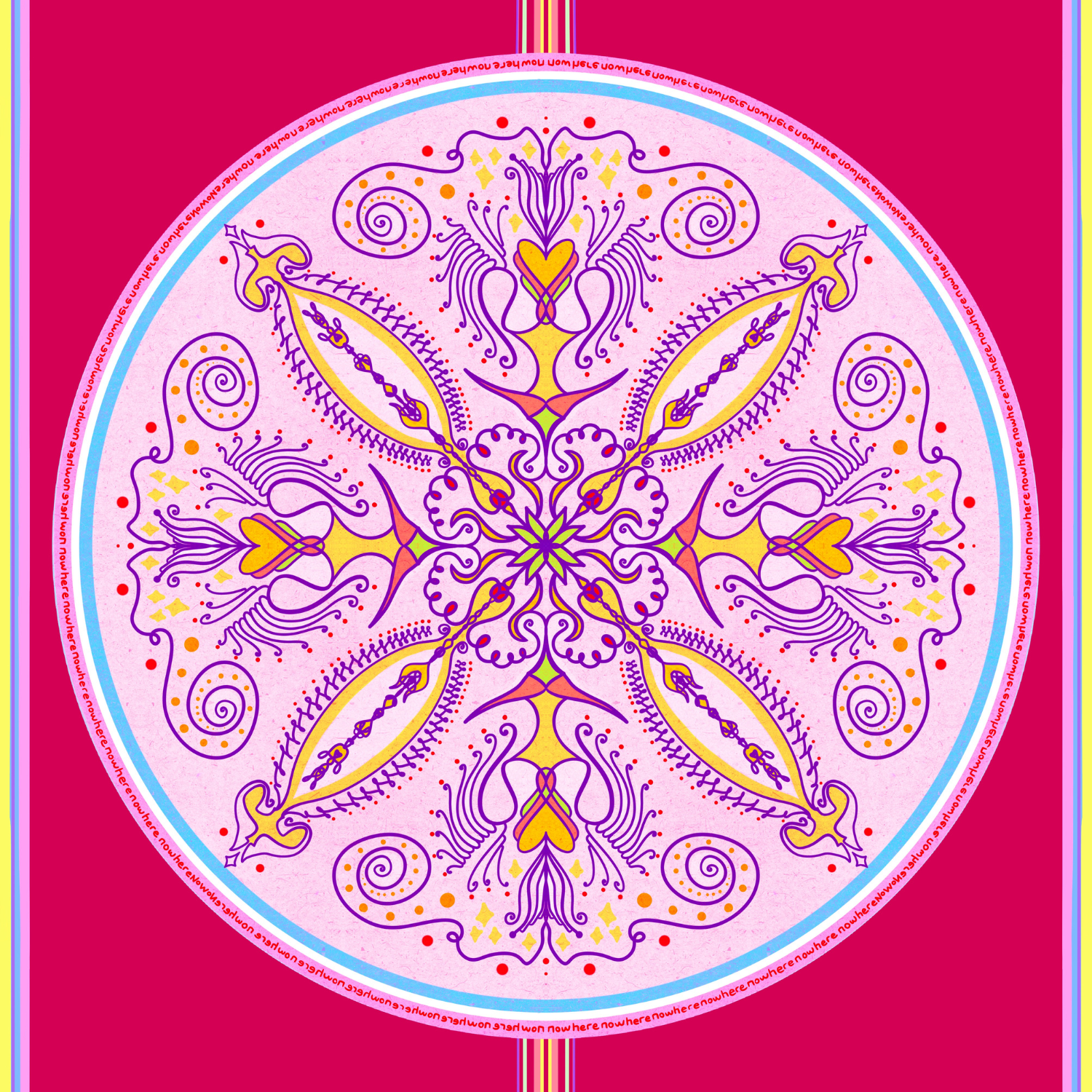 Petarya Mandala Series 4.1 mm Now-Here Doğal Kauçuk Kaydırmaz Yoga Matı