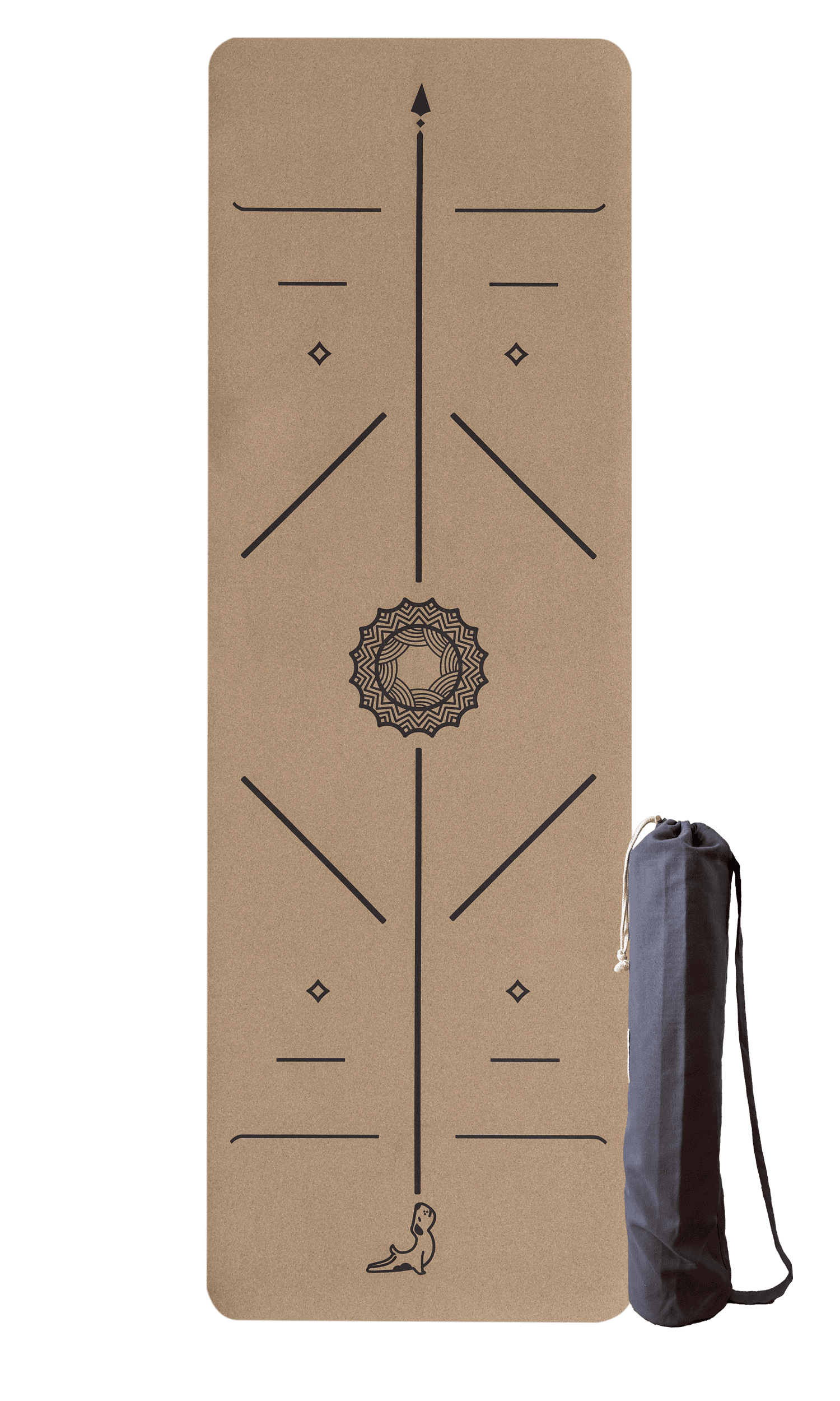 Petarya Nature Series 4 mm Mantar Doğal Kauçuk Kaydırmaz Yoga Matı