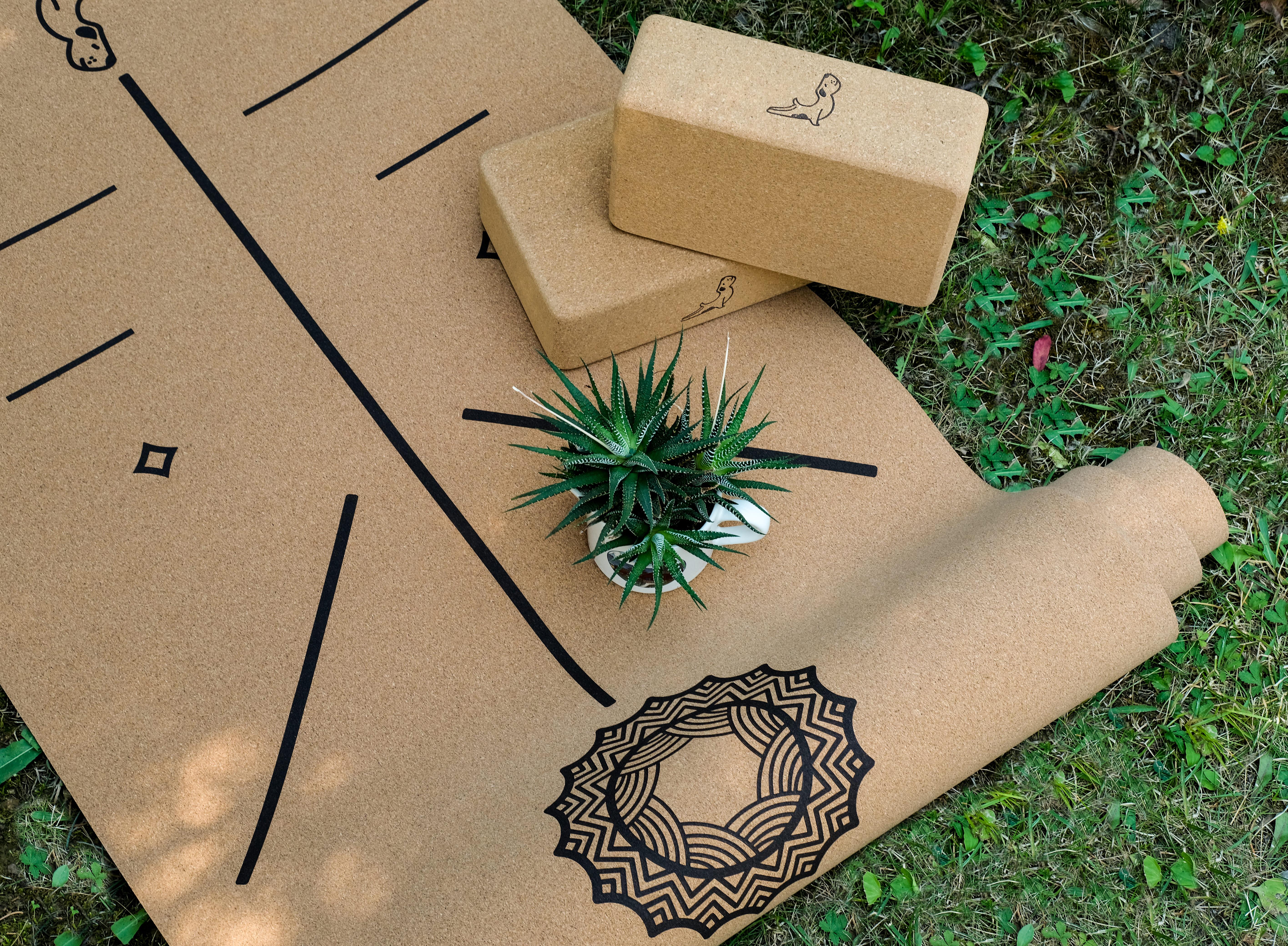 Petarya Nature Series 4 mm Mantar Doğal Kauçuk Kaydırmaz Yoga Matı