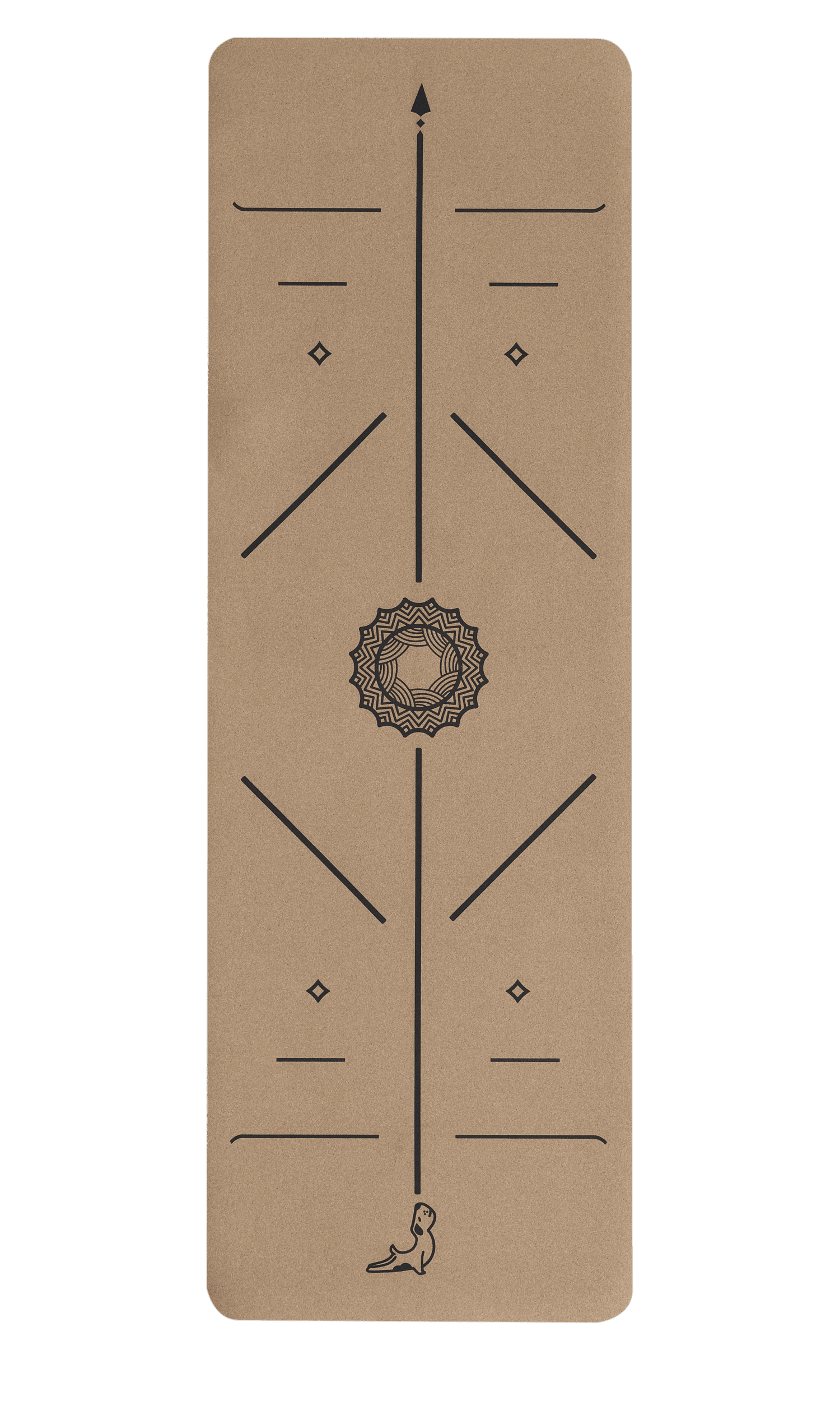 Petarya Nature Series 4 mm Mantar Doğal Kauçuk Kaydırmaz Yoga Matı