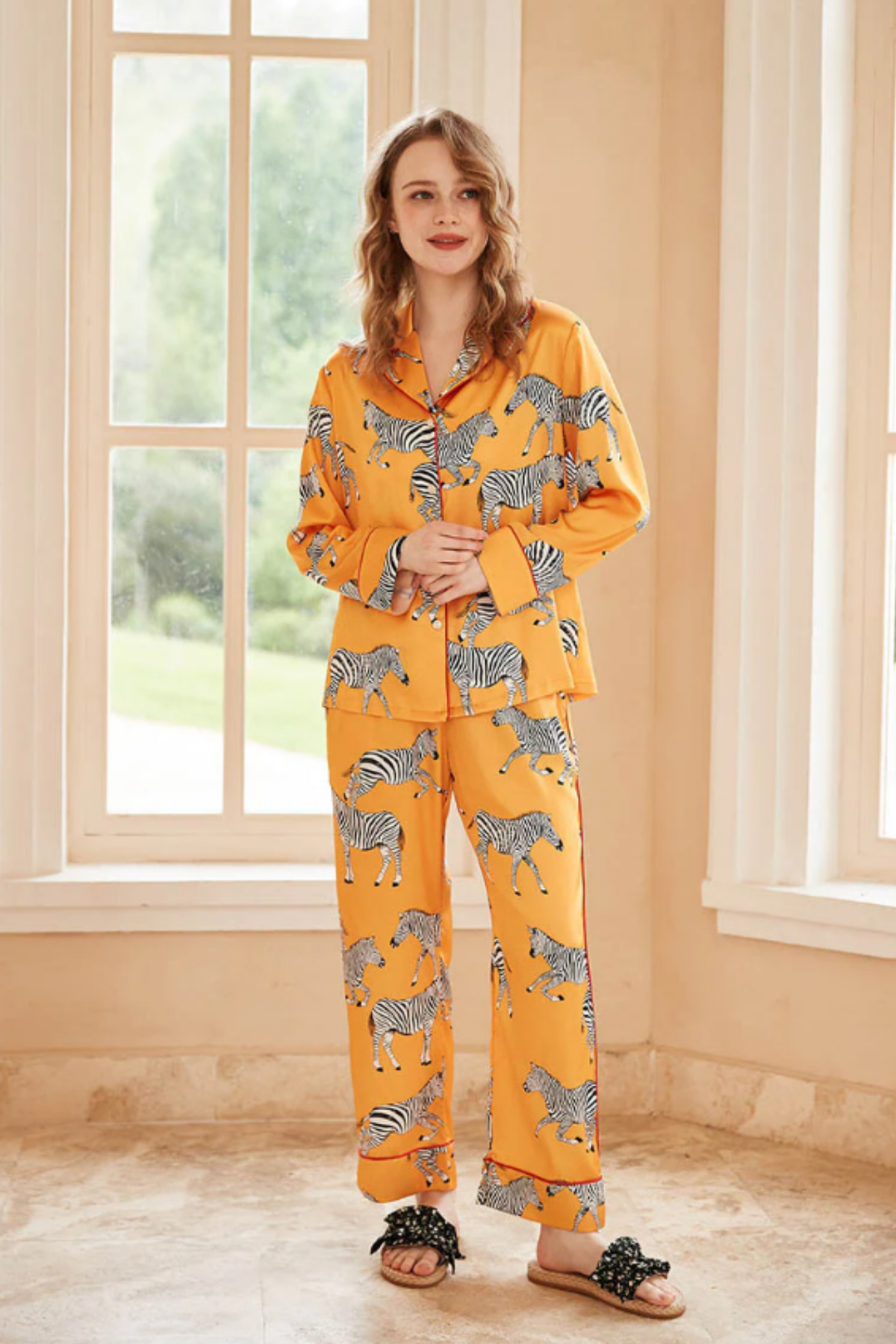 Relsia Zebra Desenli Pijama Takımı