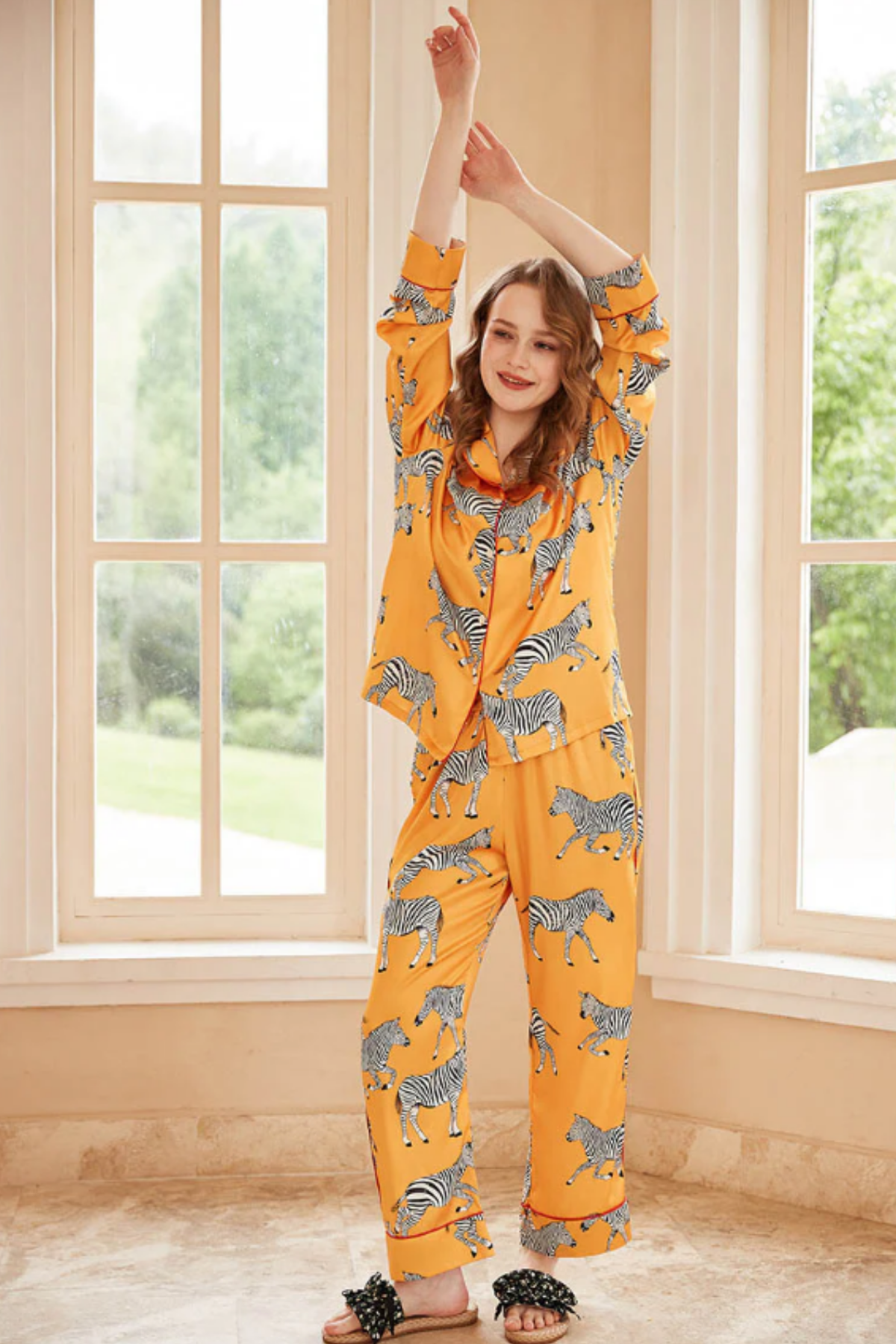 Relsia Zebra Desenli Pijama Takımı