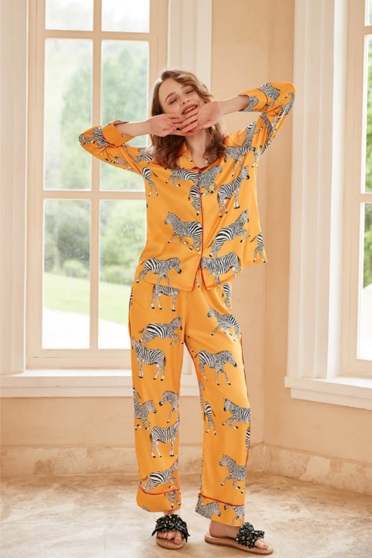 Relsia Zebra Desenli Pijama Takımı