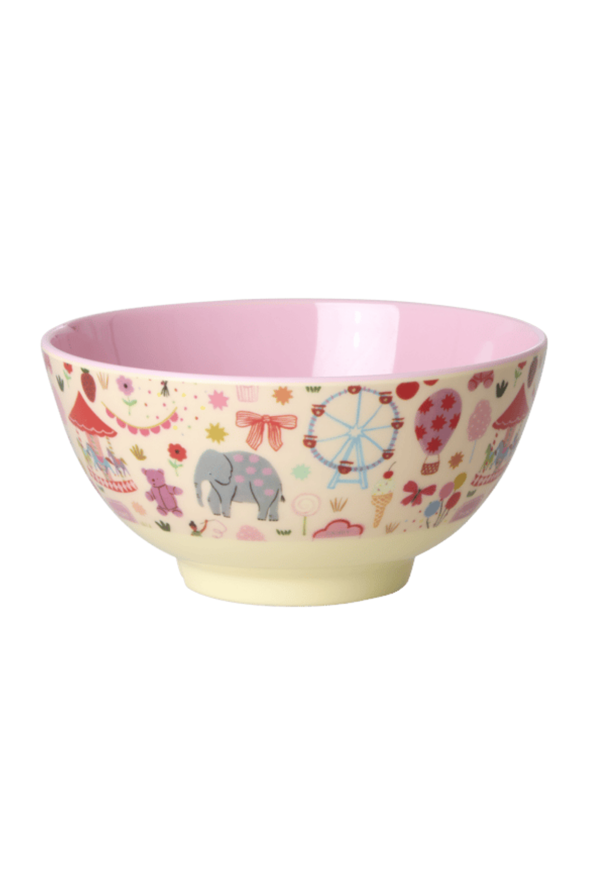 Rice Lunapark Desenli Kase - Pink - 300 ML