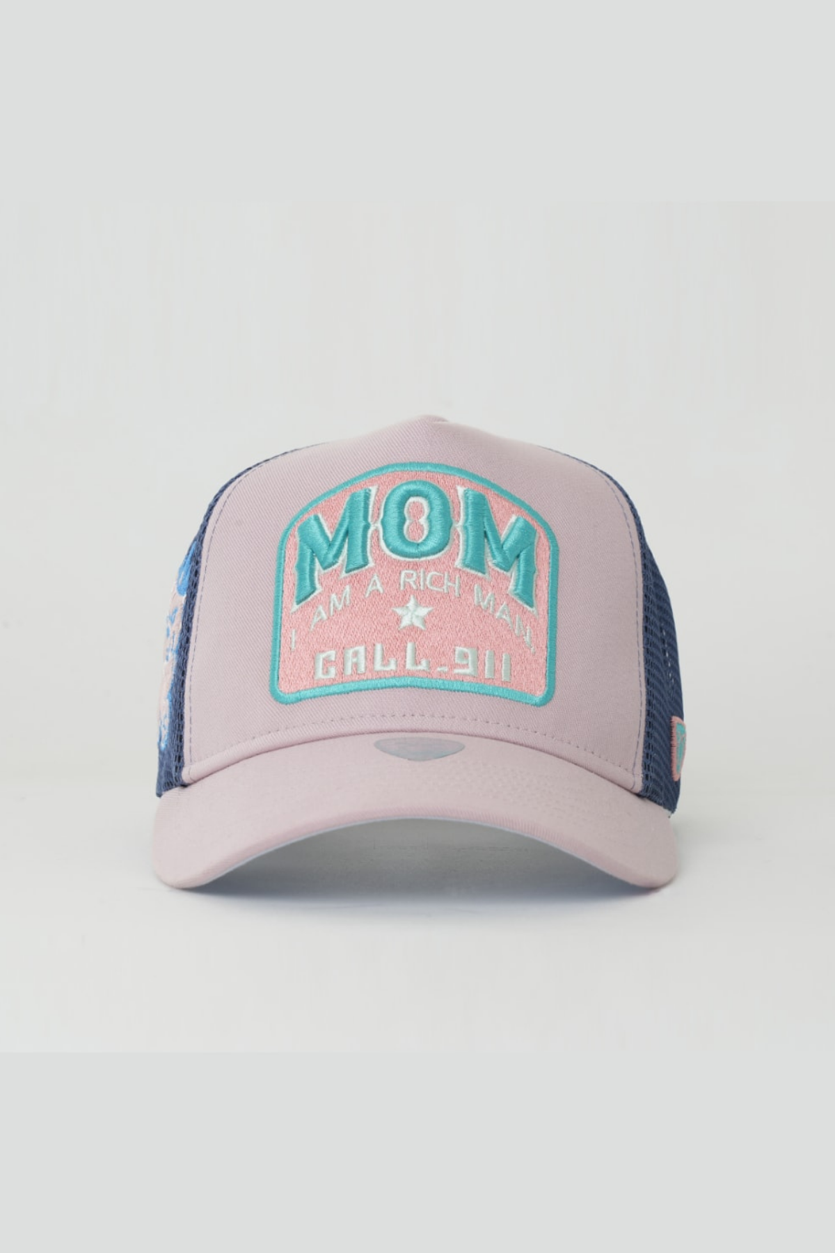 Rust & Rich Trucker Şapka-Motto Collection-Mom, Pudra