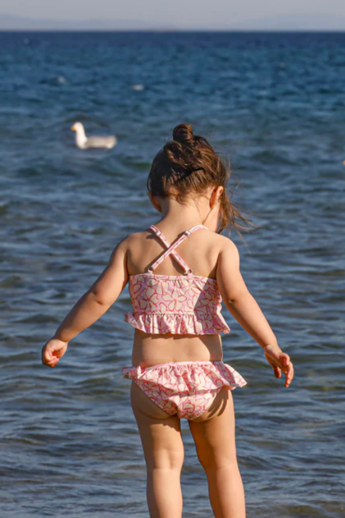 Sand Mother Kız Çocuk Pembe Bikini Takımı, Lilac Blossom