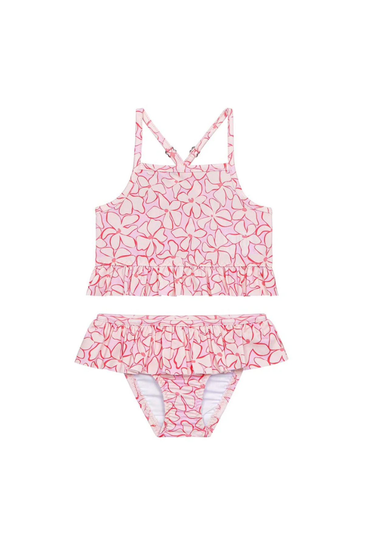 Sand Mother Kız Çocuk Pembe Bikini Takımı, Lilac Blossom